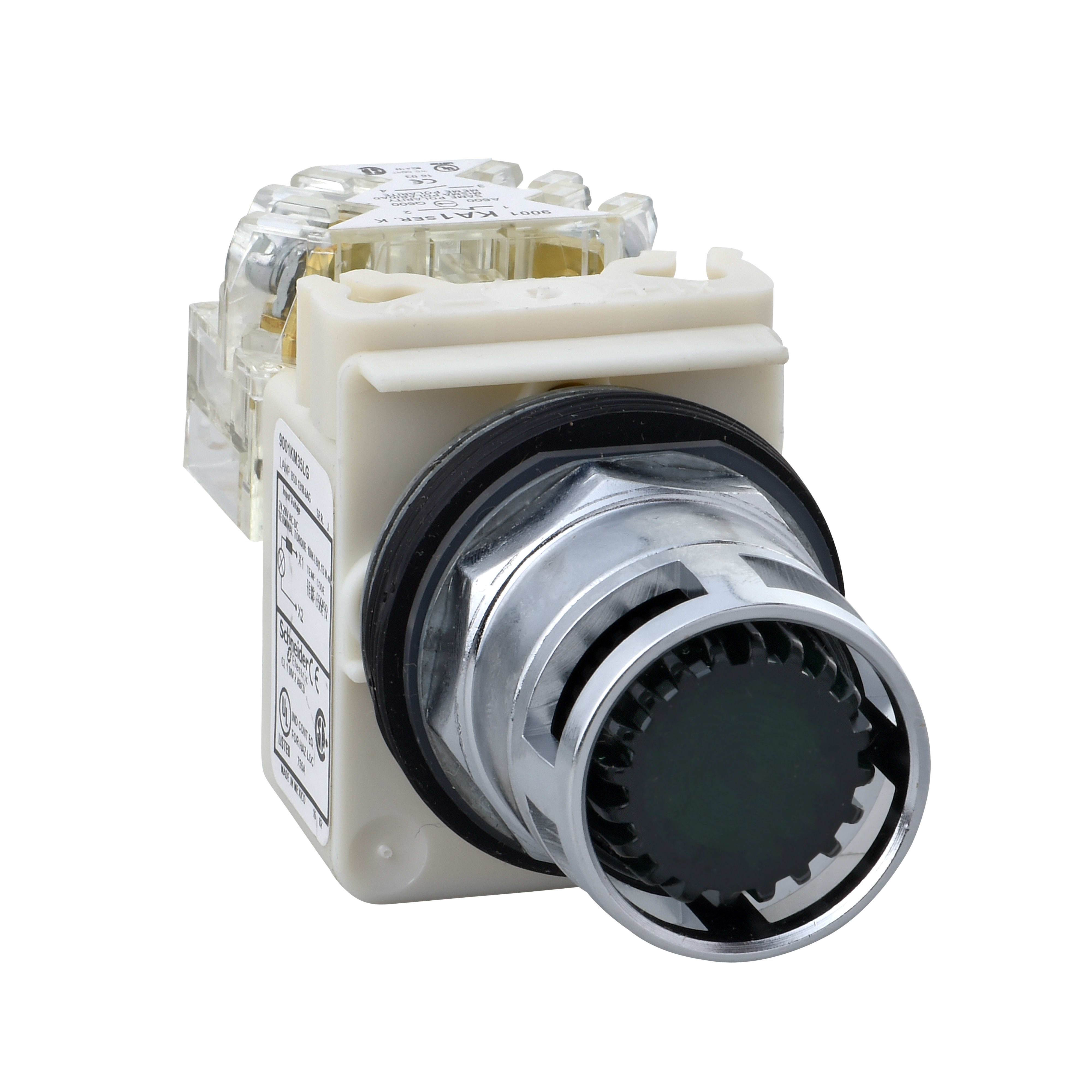 SCHNEIDER ELECTRIC - Pulsante luminoso verde Ø30 - incassato con ritorno - 24V - 1 NC/NO