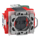 SCHNEIDER ELECTRIC - Pulsante di arresto di emergenza non luminoso, Harmony 9001K/Harmony 9001SK, KR/SKR18, metallo/plastica, 1NC+1NO, preassemblato e non smontabile