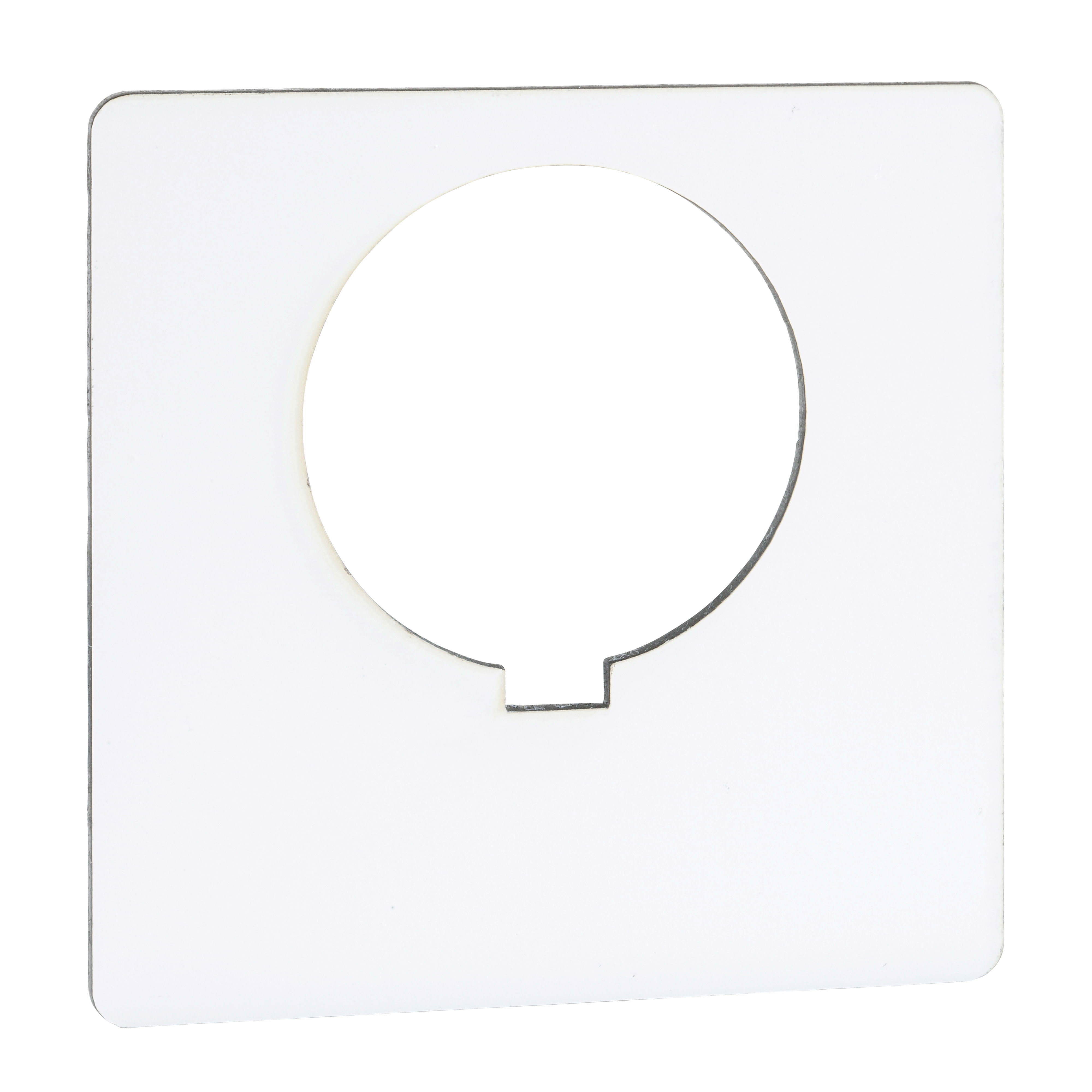 SCHNEIDER ELECTRIC - Piastra legenda vuota plastica 57 x 57 mm - Ø 30 - Bianca - Non contrassegnata