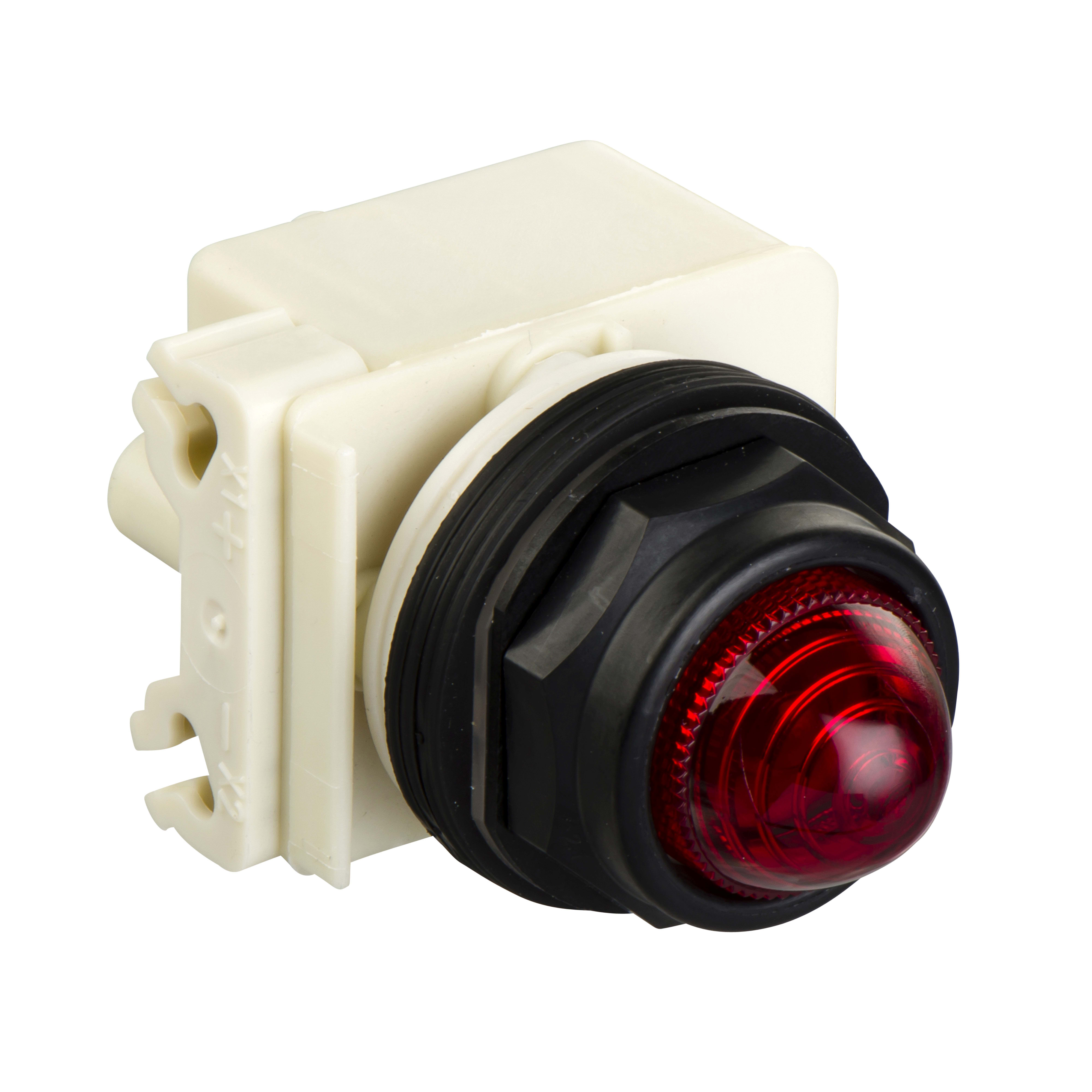 SCHNEIDER ELECTRIC - Lampada spia Ø30 - rossa - ad incandescenza BA 9S - 230 VAC - IP66