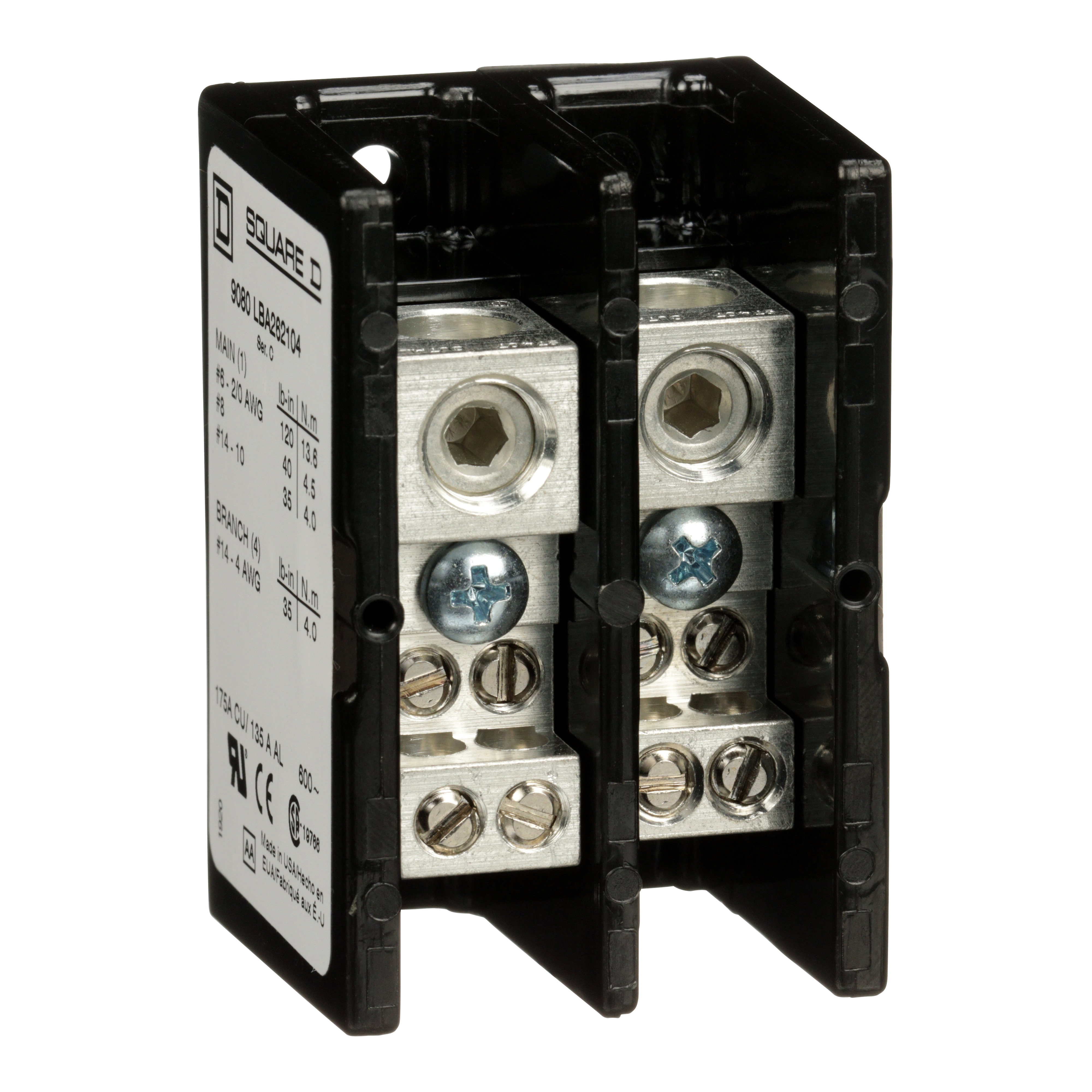 SCHNEIDER ELECTRIC - Blocco di distribuzione alimentazione 600 V 175 A