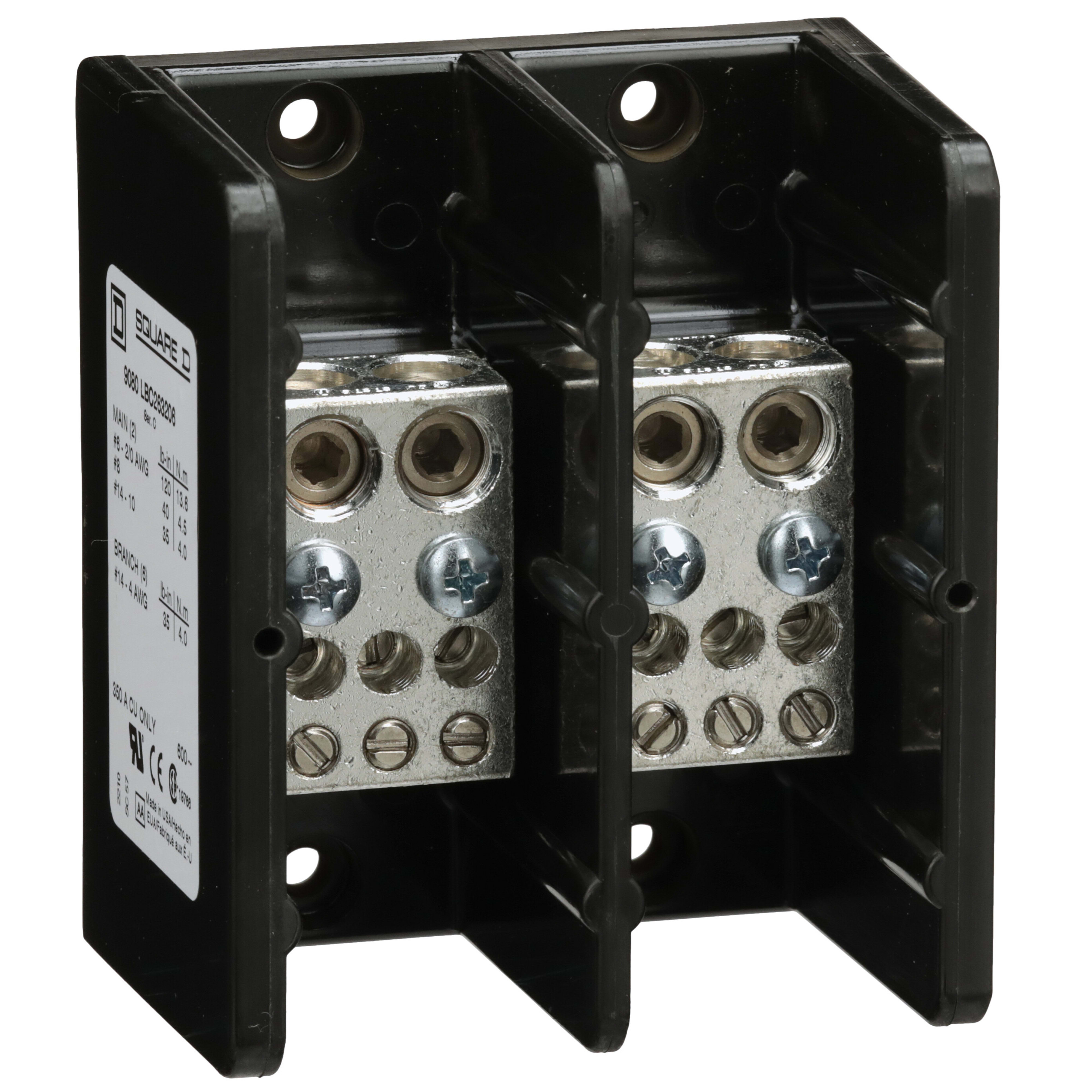 SCHNEIDER ELECTRIC - Blocco di distribuzione alimentazione 600 V 350 A