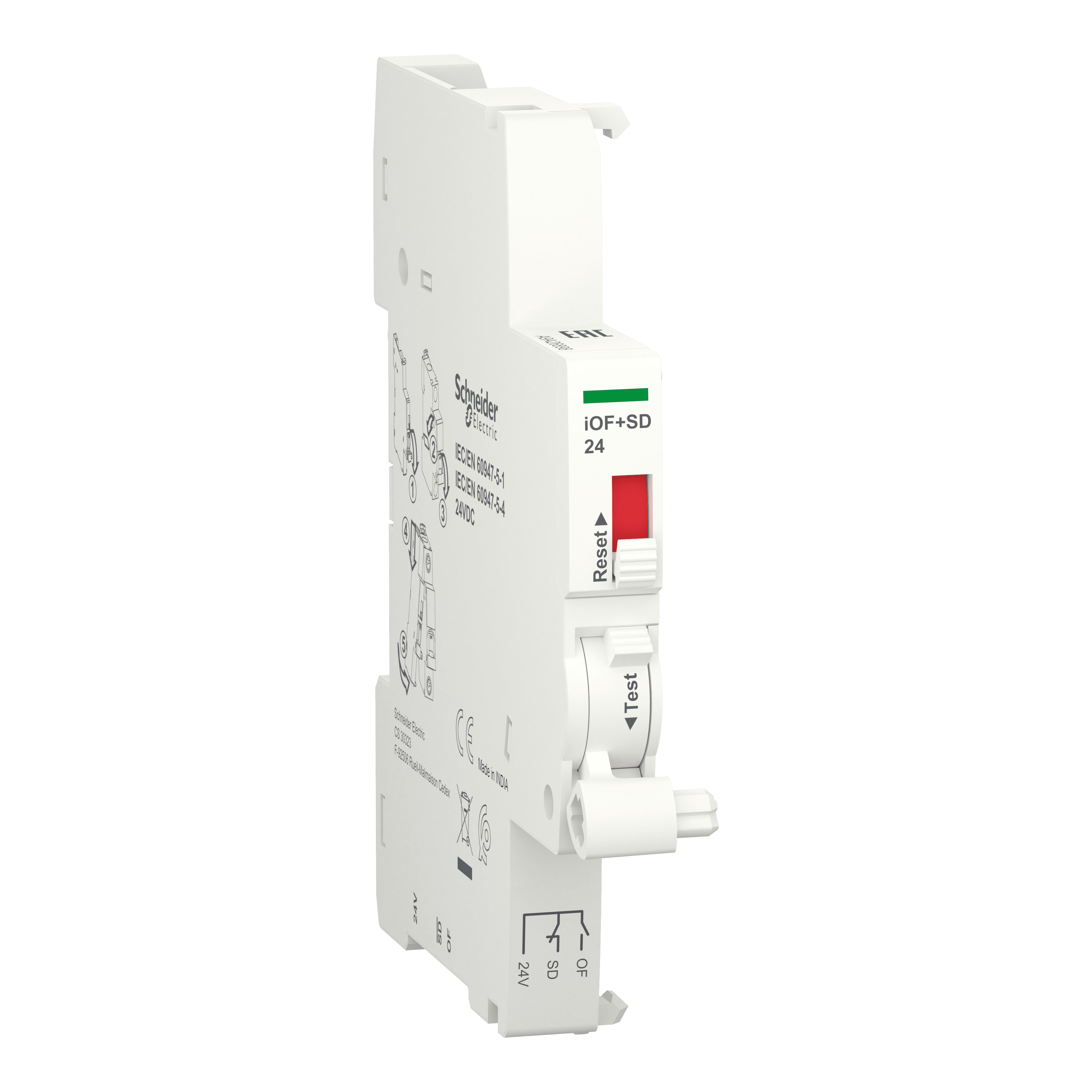 SCHNEIDER ELECTRIC - Aux sgancio e aperto-chiuso 24Vcc iOF+SD24 Ti24 valle per iC40/iC60/iID/iCV40