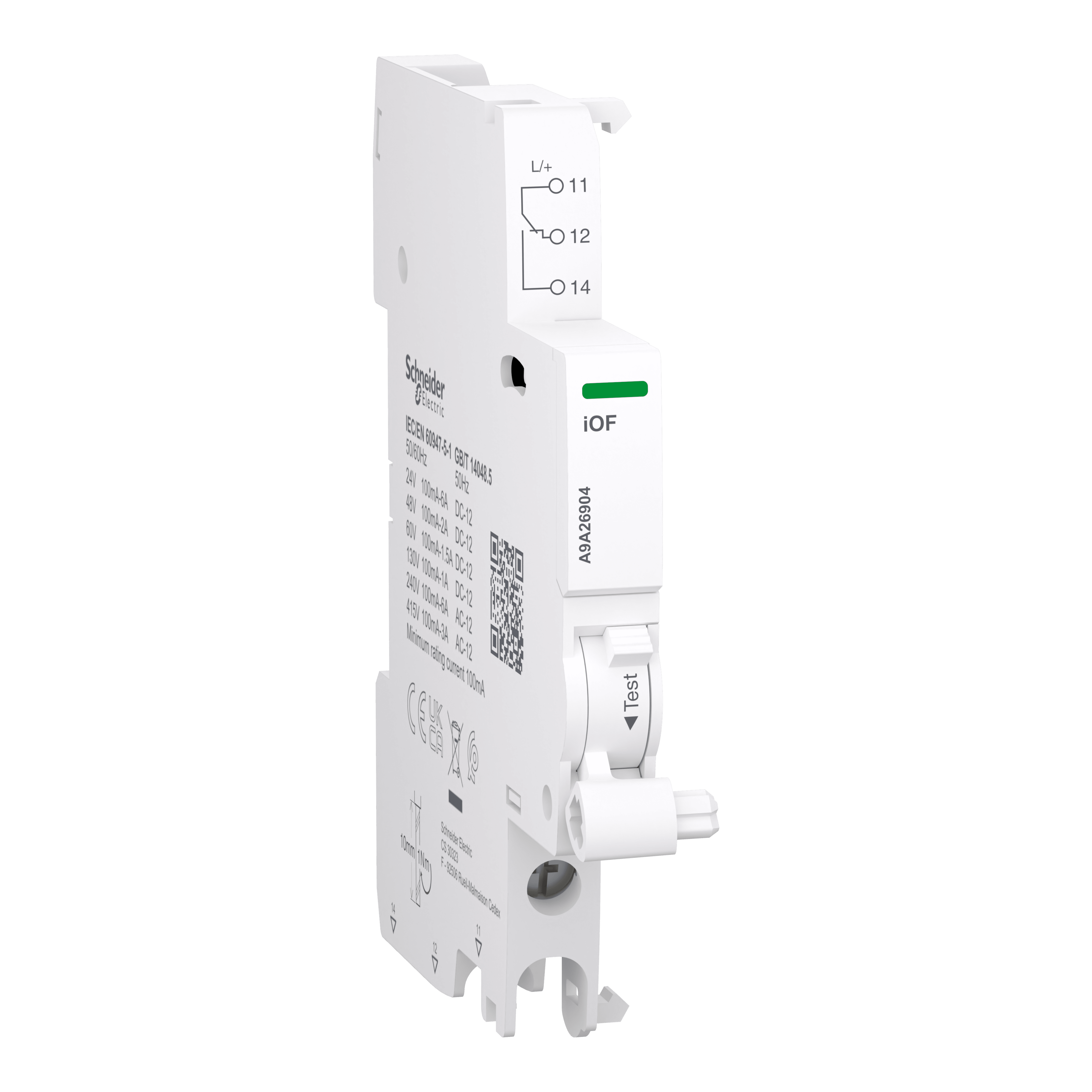 SCHNEIDER ELECTRIC - Contatto ausiliario Acti9 iOF per iC40/iC60/iID/iSW-NA/RCA/ARA