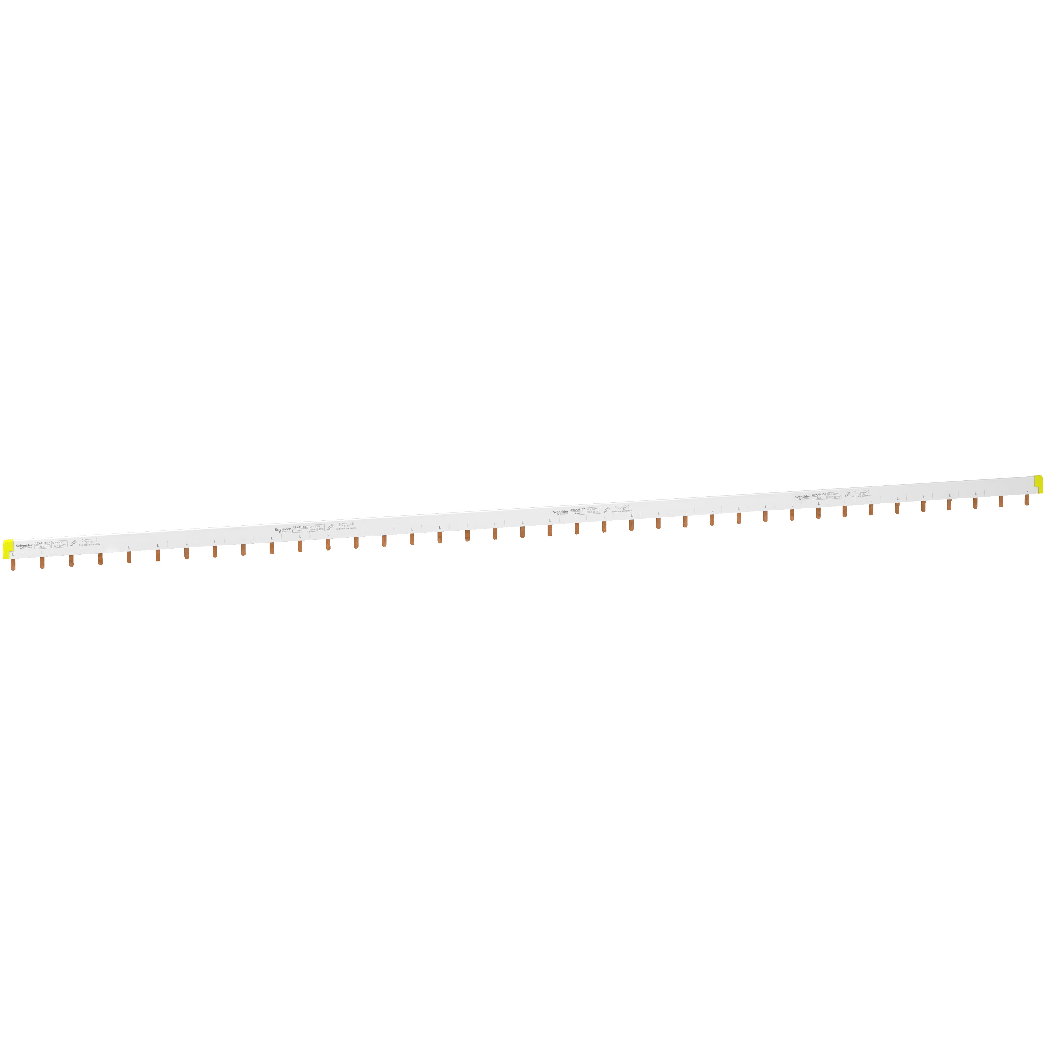 SCHNEIDER ELECTRIC - Accessorio, Acti9, Pettini, Pettine di distribuzione, Aux+1P, set da 1, connessione, 57 moduli da 18mm