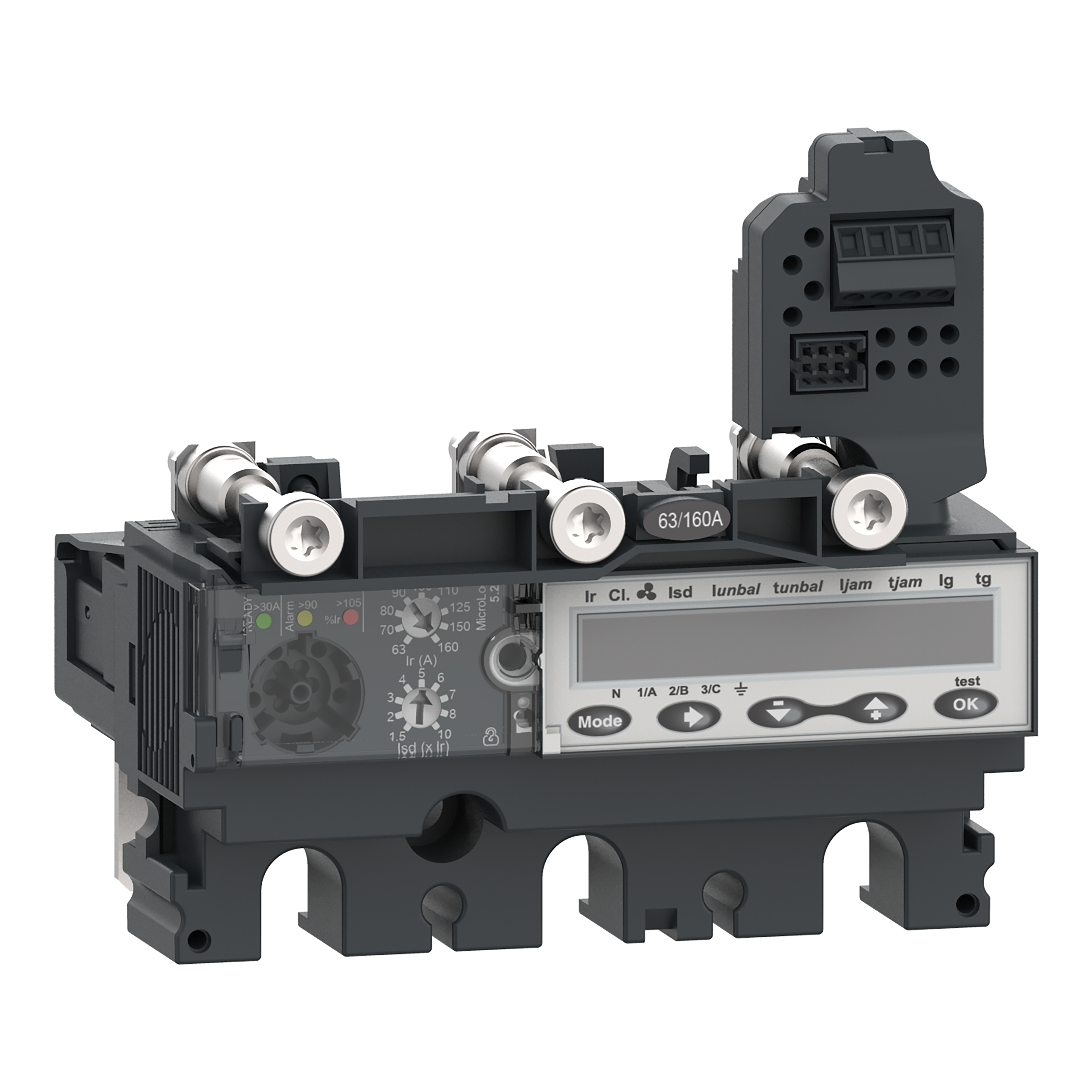 SCHNEIDER ELECTRIC - Sganciatore MicroLogic 5.2E, ComPacT NSX160/250, 3 poli, protezioni elettroniche di base, misuratore di energia, valore nominale 160A