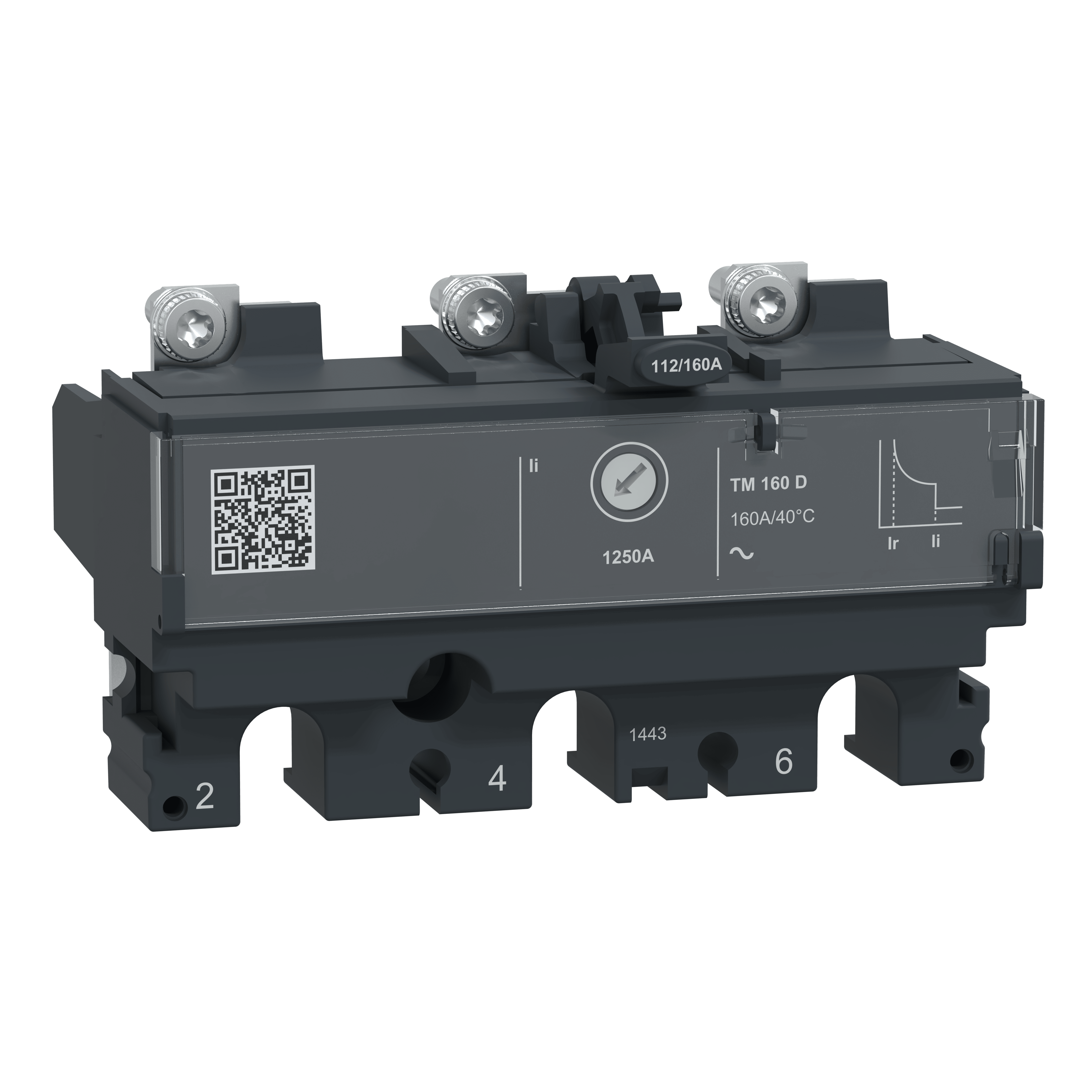 SCHNEIDER ELECTRIC - Sganciatore TM160DC, ComPacT NSX160 DC, 3 poli, protezioni magnetotermiche, valore nominale 160A