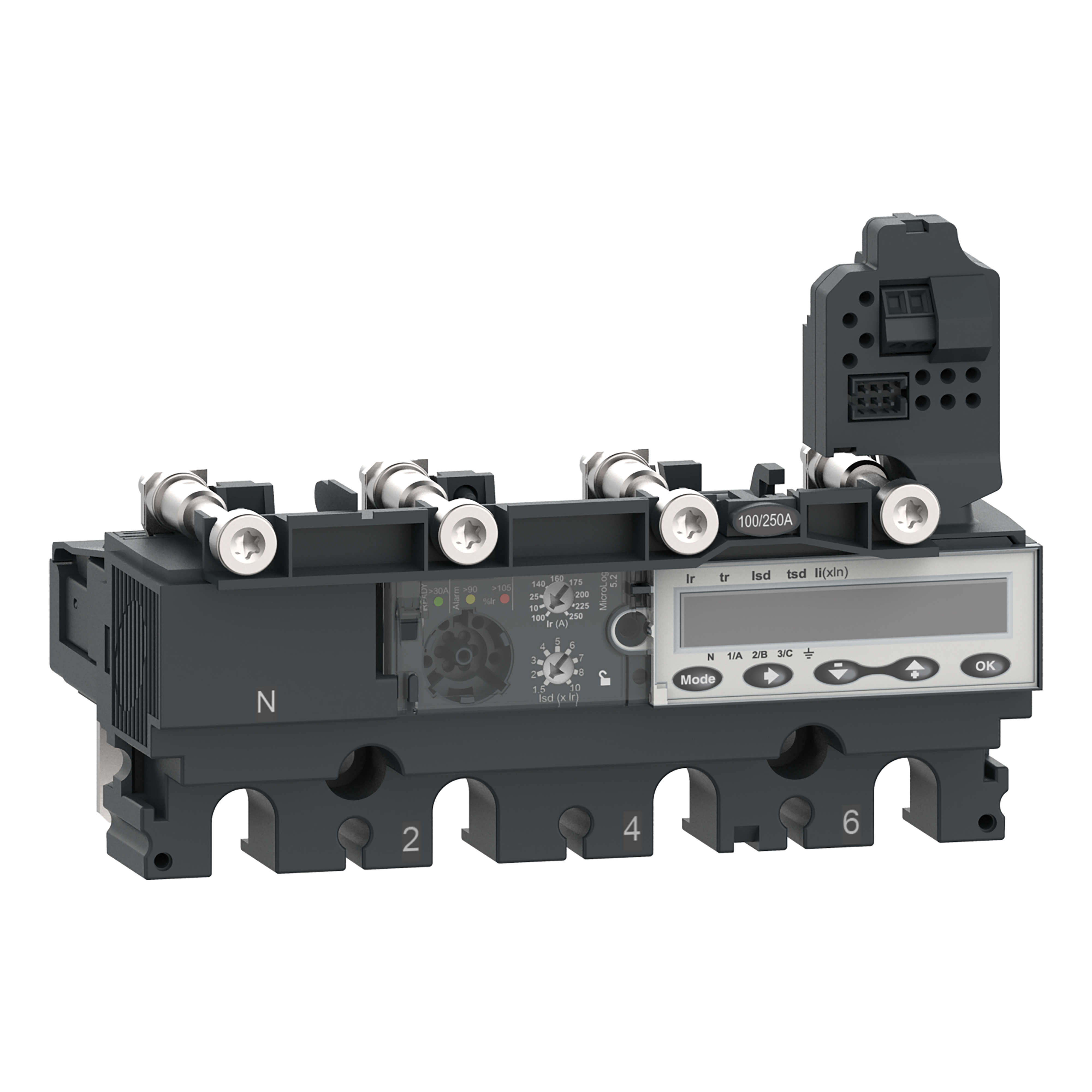 SCHNEIDER ELECTRIC - Sganciatore MicroLogic 5.2E, ComPacT NSX160/250, 4 poli, protezioni elettroniche di base, misuratore di energia, valore nominale 160A