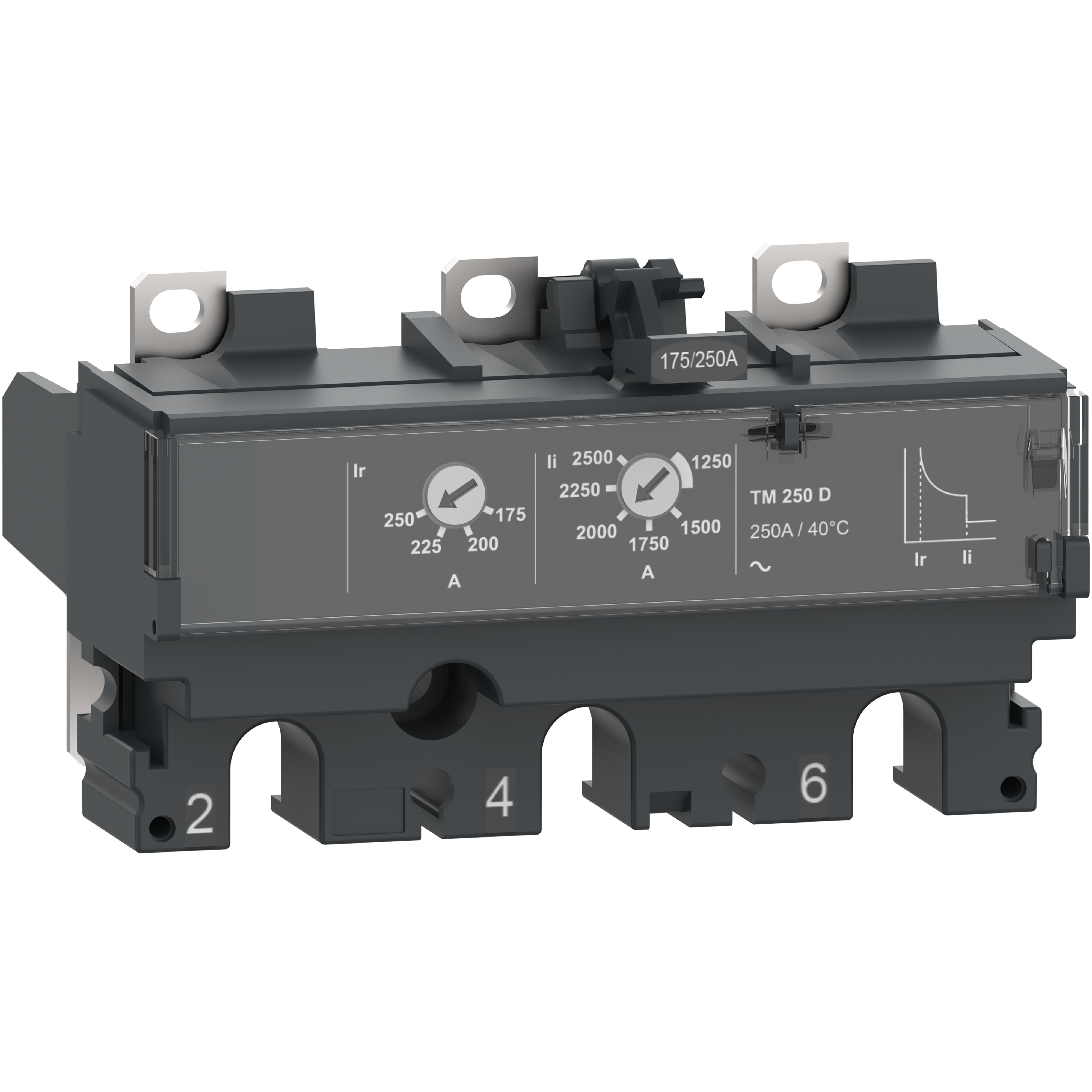 SCHNEIDER ELECTRIC - Sganciatore TM200D, ComPacT NSX250, 3 poli, protezioni magnetotermiche, valore nominale 200A