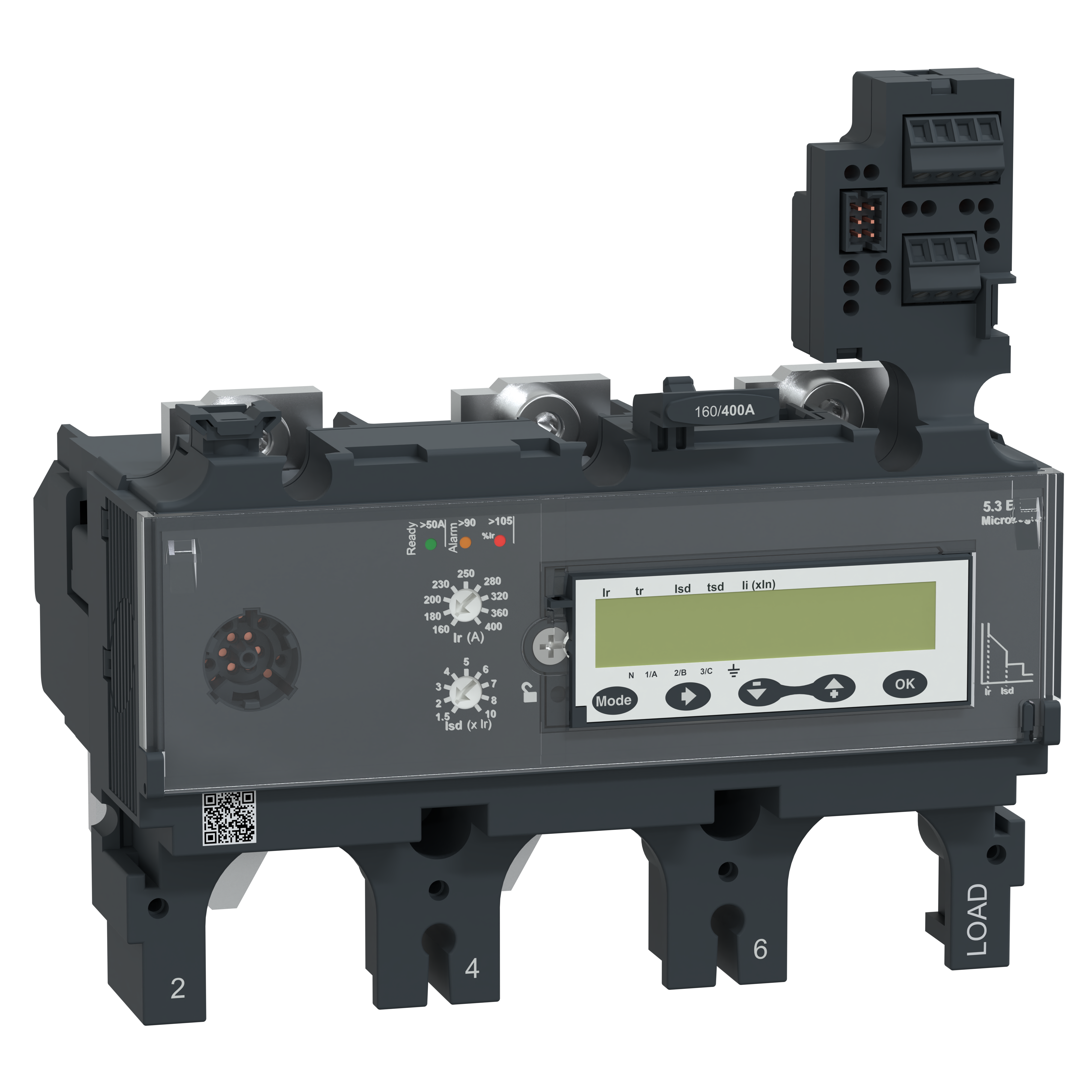 SCHNEIDER ELECTRIC - Sganciatore MicroLogic 5.3E, ComPacT NSX400/630, 3 poli, protezioni elettroniche di base, misuratore di energia, valore nominale 400A
