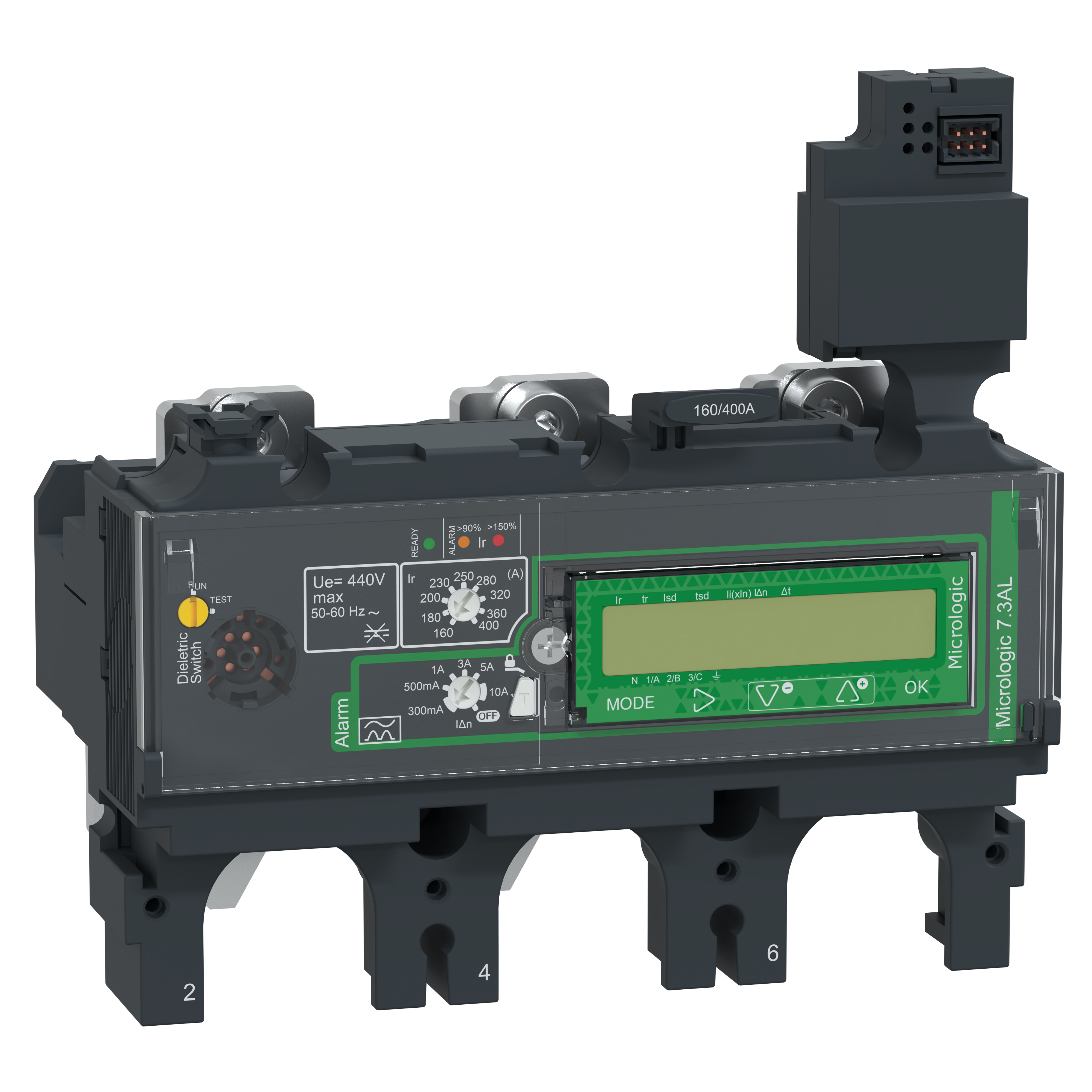 SCHNEIDER ELECTRIC - Sganciatore MicroLogic Vigi 7.3E AL, ComPacT NSX 400/630, 3P, protezioni di base, allarme differenziale, misuratore di energia, 400A