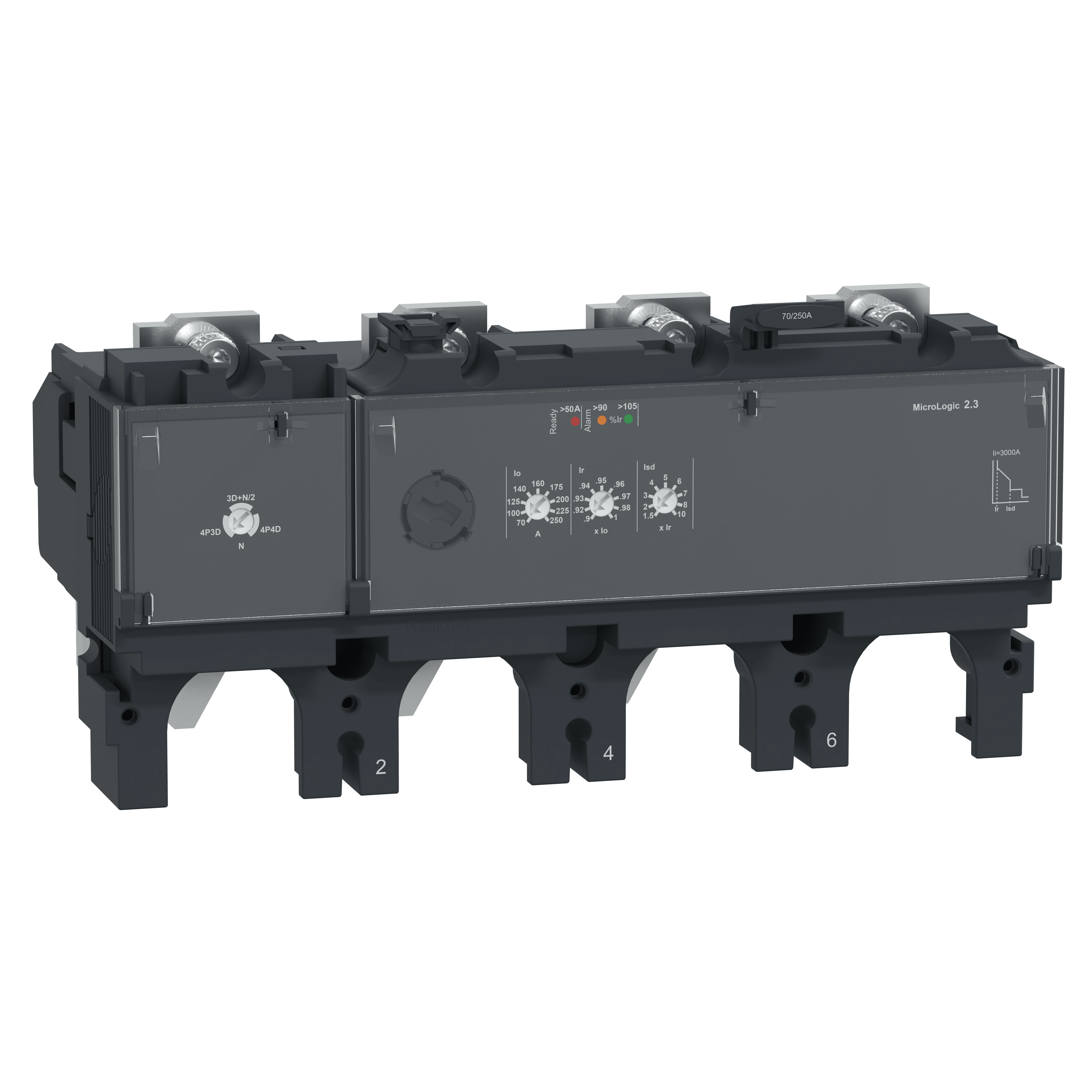 SCHNEIDER ELECTRIC - Sganciatore MicroLogic 2.3, ComPacT NSX400/630, 4 poli, protezioni elettroniche di base, valore nominale 250A
