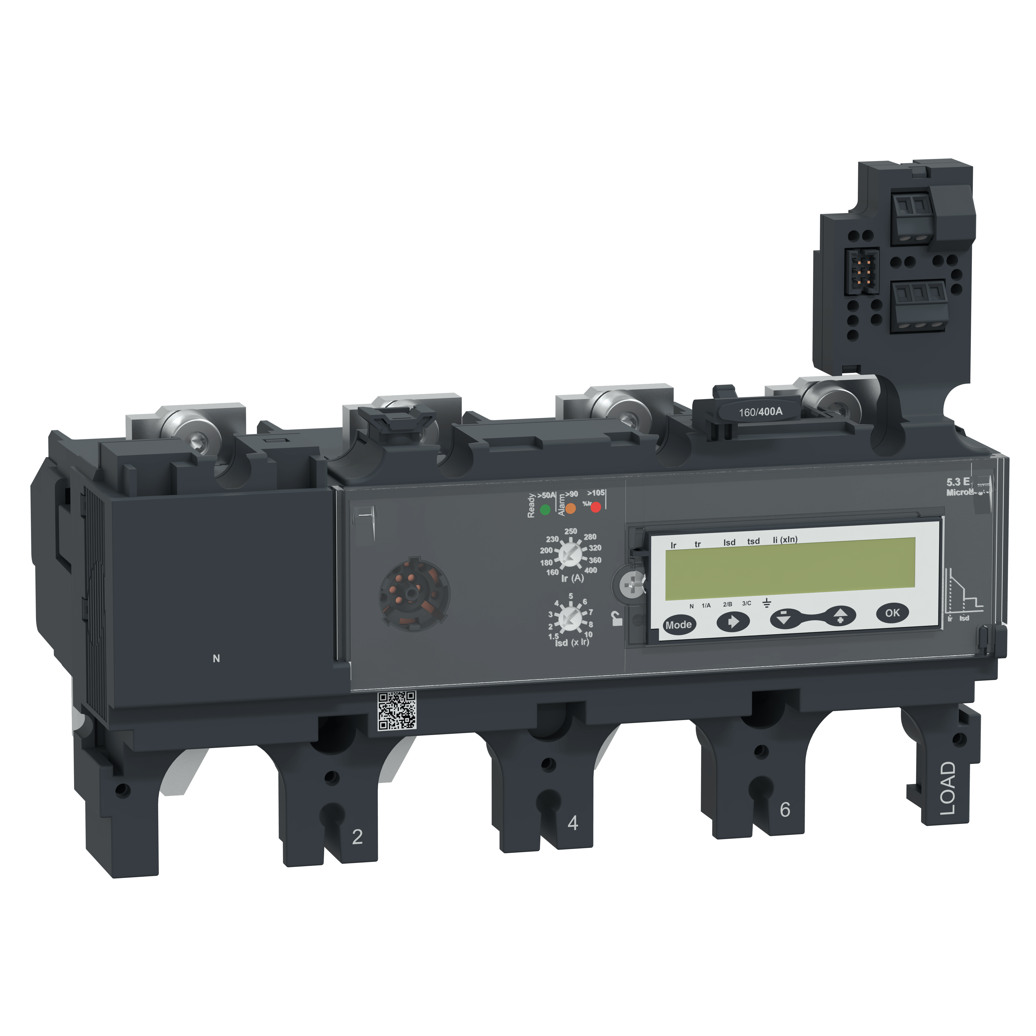 SCHNEIDER ELECTRIC - Sganciatore MicroLogic 5.3E, ComPacT NSX400/630, 4 poli, protezioni elettroniche di base, misuratore di energia, valore nominale 400A