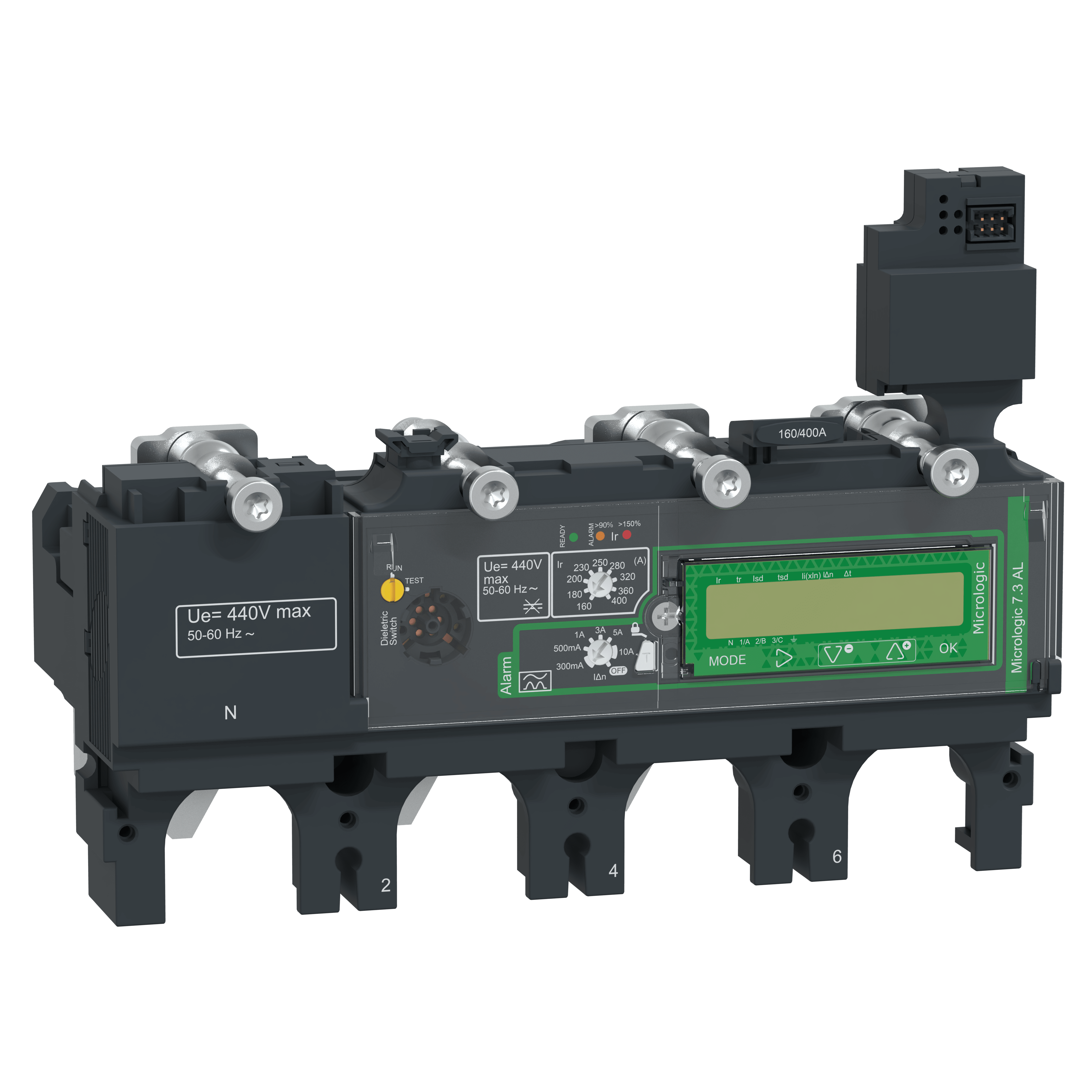 SCHNEIDER ELECTRIC - Sganciatore MicroLogic Vigi 7.3E AL, ComPacT NSX 400/630, 4P, protezioni di base, allarme differenziale, misuratore di energia, 400A