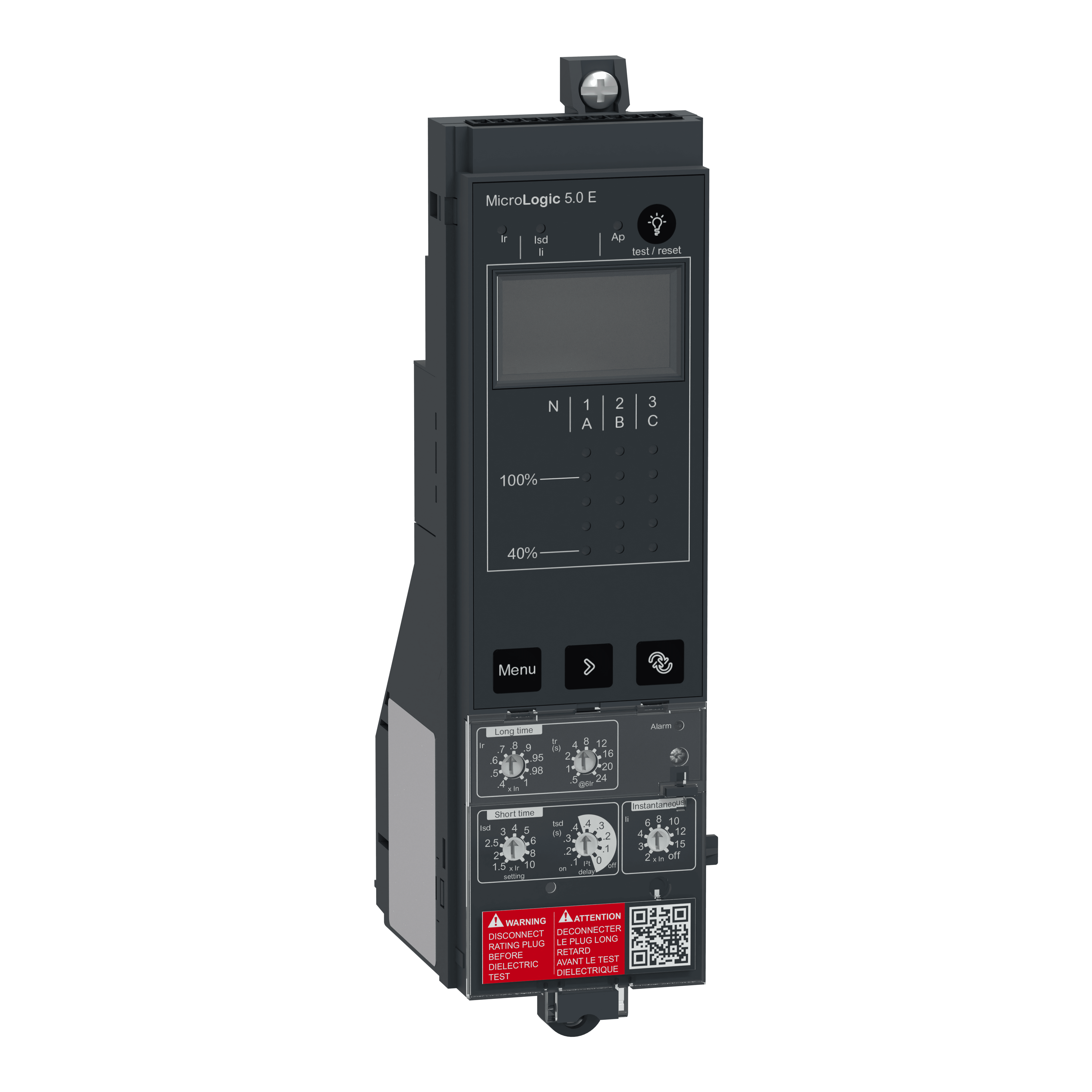 SCHNEIDER ELECTRIC - sganciatore MicroLogic 5.0E, ComPacT da NS630b a NS1600 estraibile e a funzionamento manuale, protezioni selettive