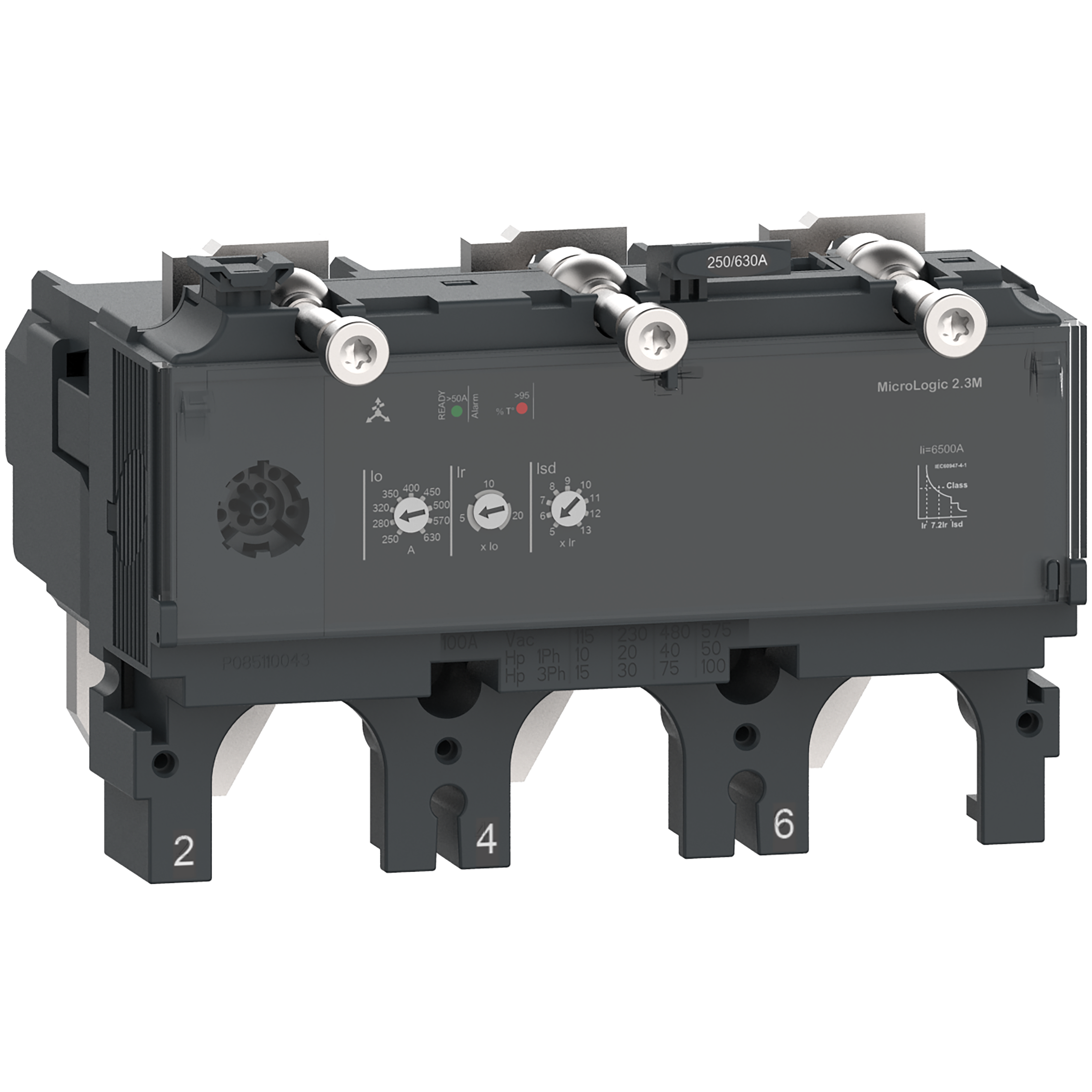SCHNEIDER ELECTRIC - Sganciatore MicroLogic 2.3M, ComPact NSX630, 3 poli, protezioni elettroniche di base, protezione motore, valore nominale 500A