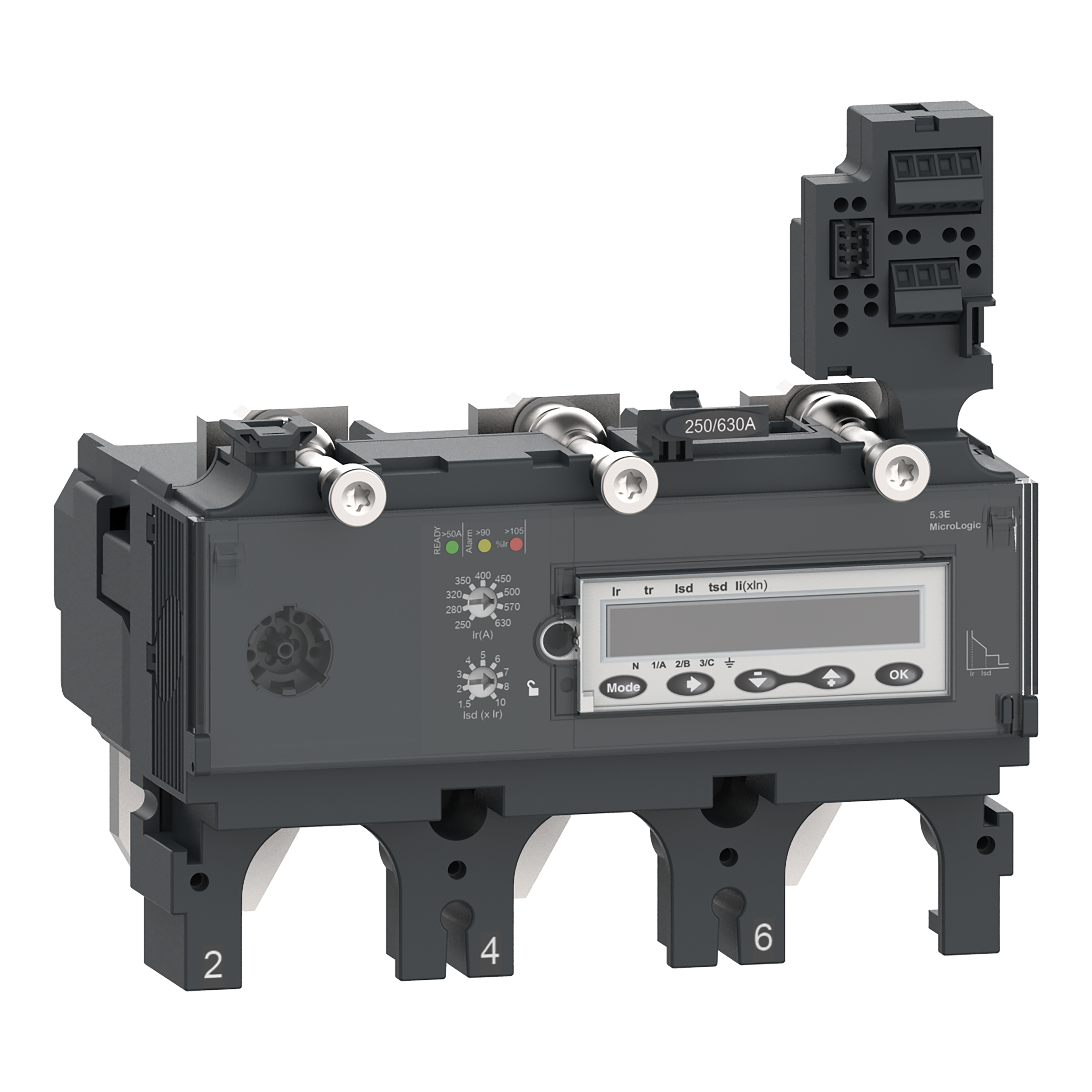 SCHNEIDER ELECTRIC - Sganciatore MicroLogic 5.3E, ComPacT NSX630, 3 poli, protezioni elettroniche di base, misuratore di energia, valore nominale 630A