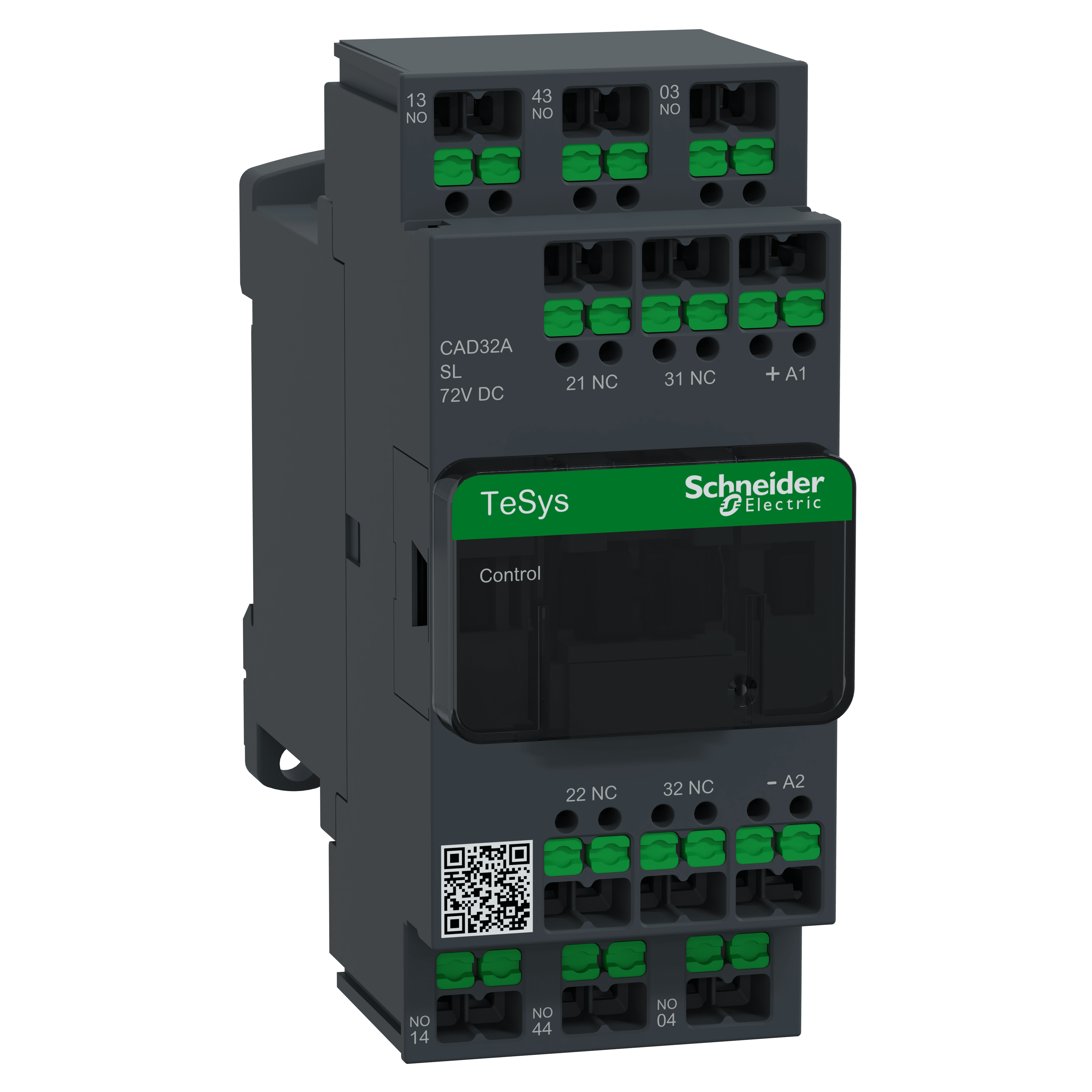 SCHNEIDER ELECTRIC - Contattore ausiliario, TeSys Deca, 3NO+2NC, <=690 V, bobina a basso consumo 72 V CC, terminali SNAP IN