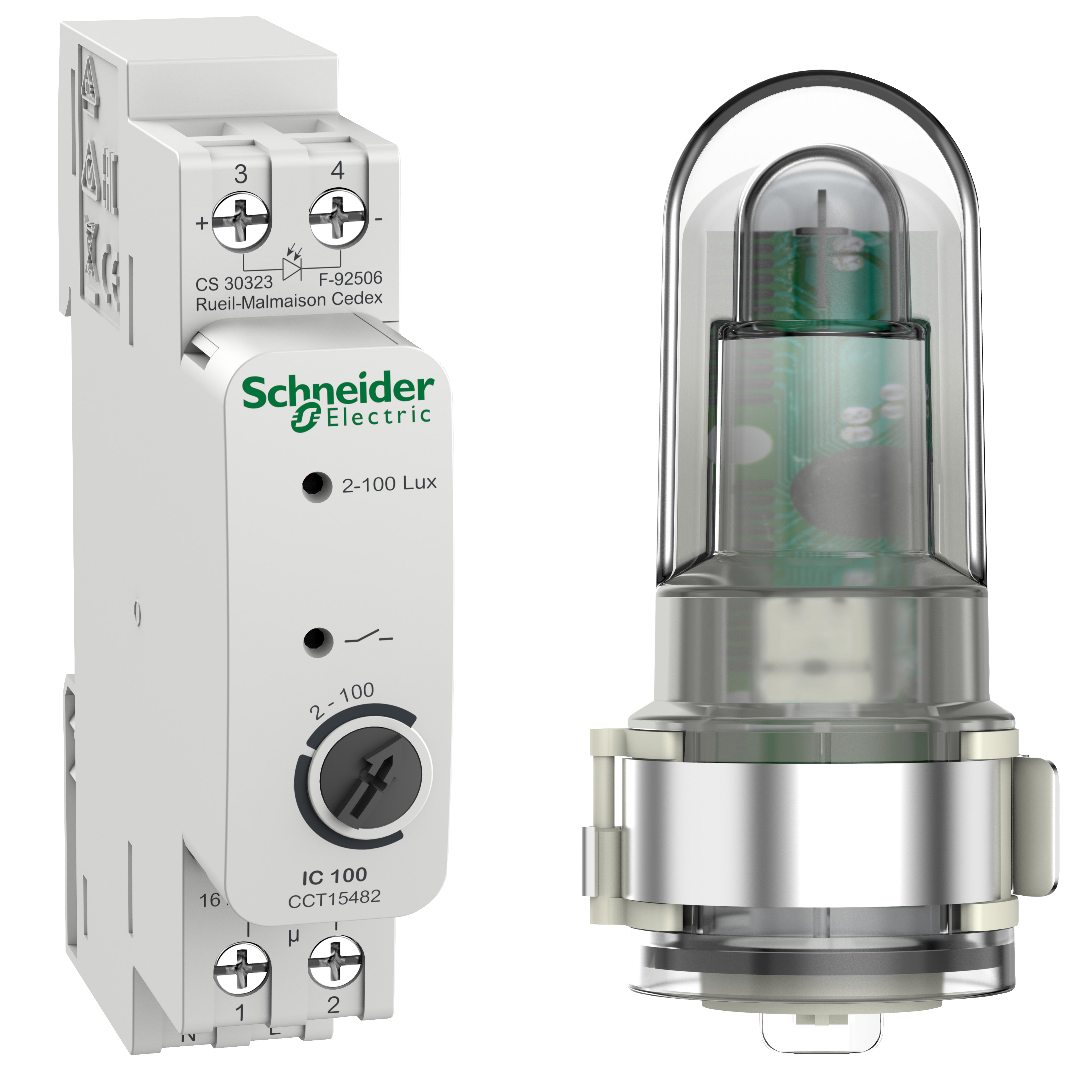 SCHNEIDER ELECTRIC - Interruttore crepuscolare Acti 9 IC100 (2 - 100 lux)