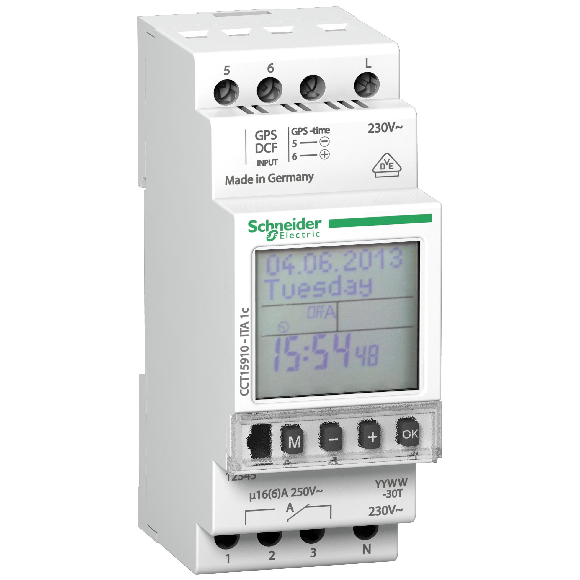 SCHNEIDER ELECTRIC - Interruttore orario ITA, 1 canale, 24h+7giorni+1anno