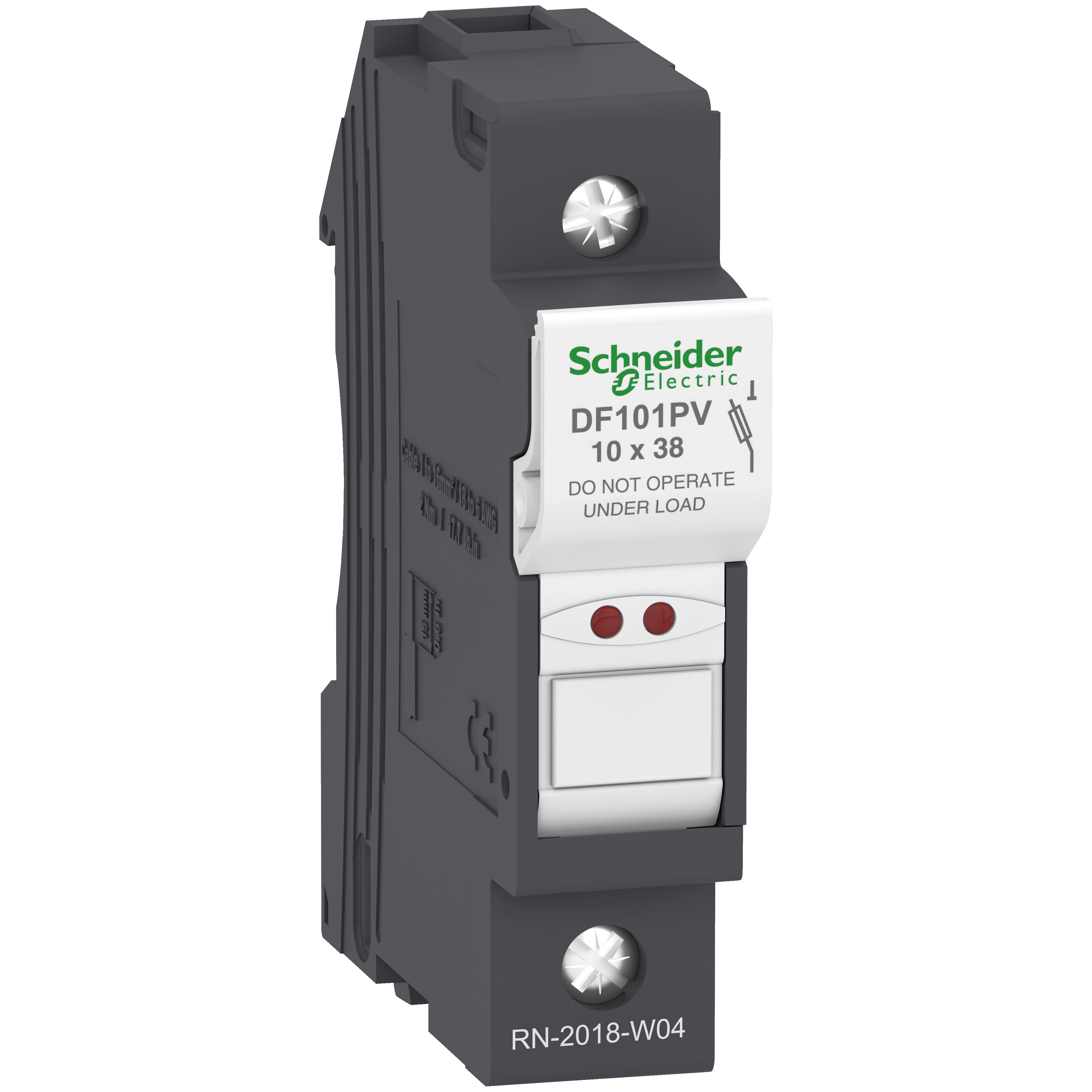 SCHNEIDER ELECTRIC - Porta fusibile TeSys DF per fotovoltaico, calibro del fusibile 10x38, 1P, corrente termica convenzionale 32 A