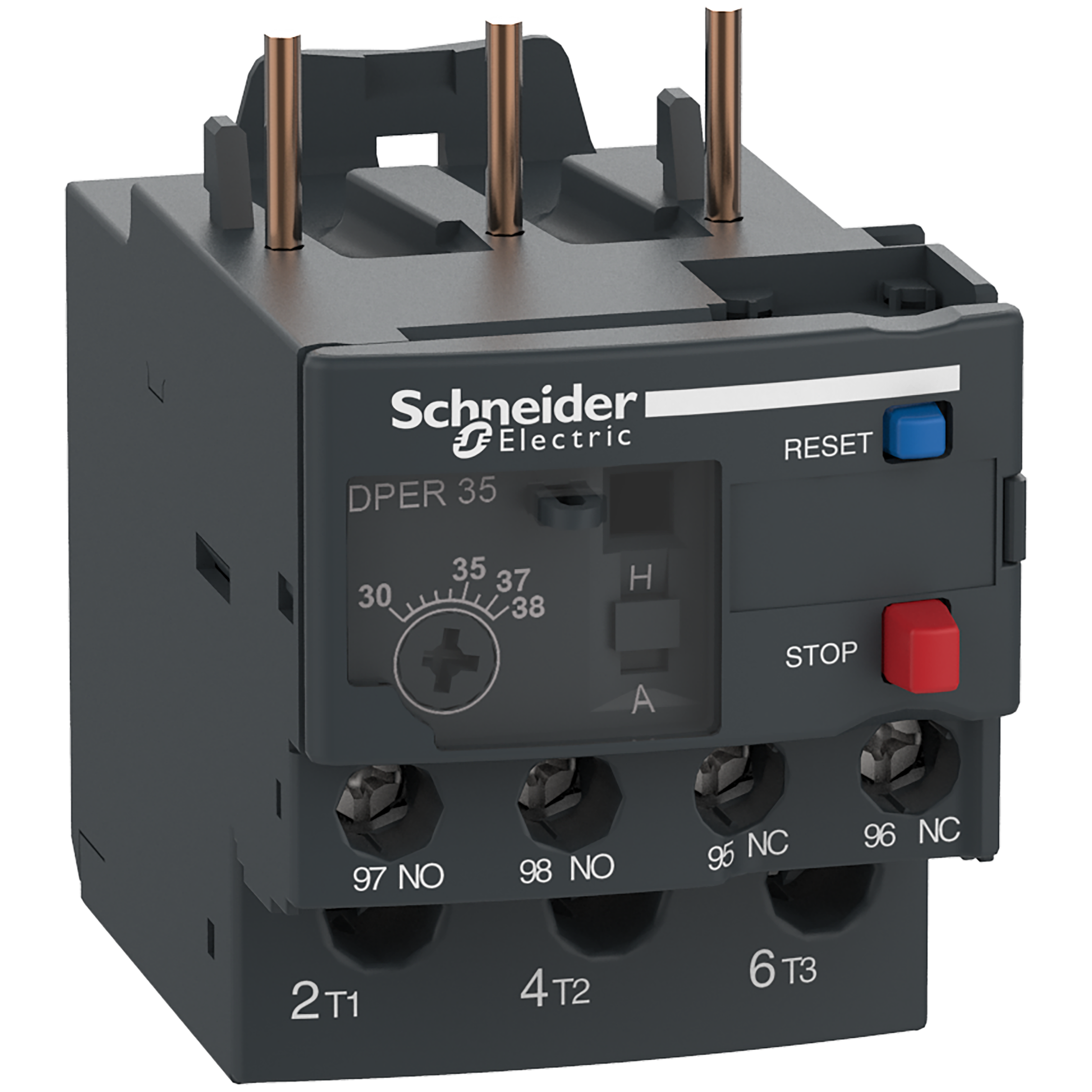 SCHNEIDER ELECTRIC - Thermal overload relay,Easy TeSys DPER,30-38A,class 10