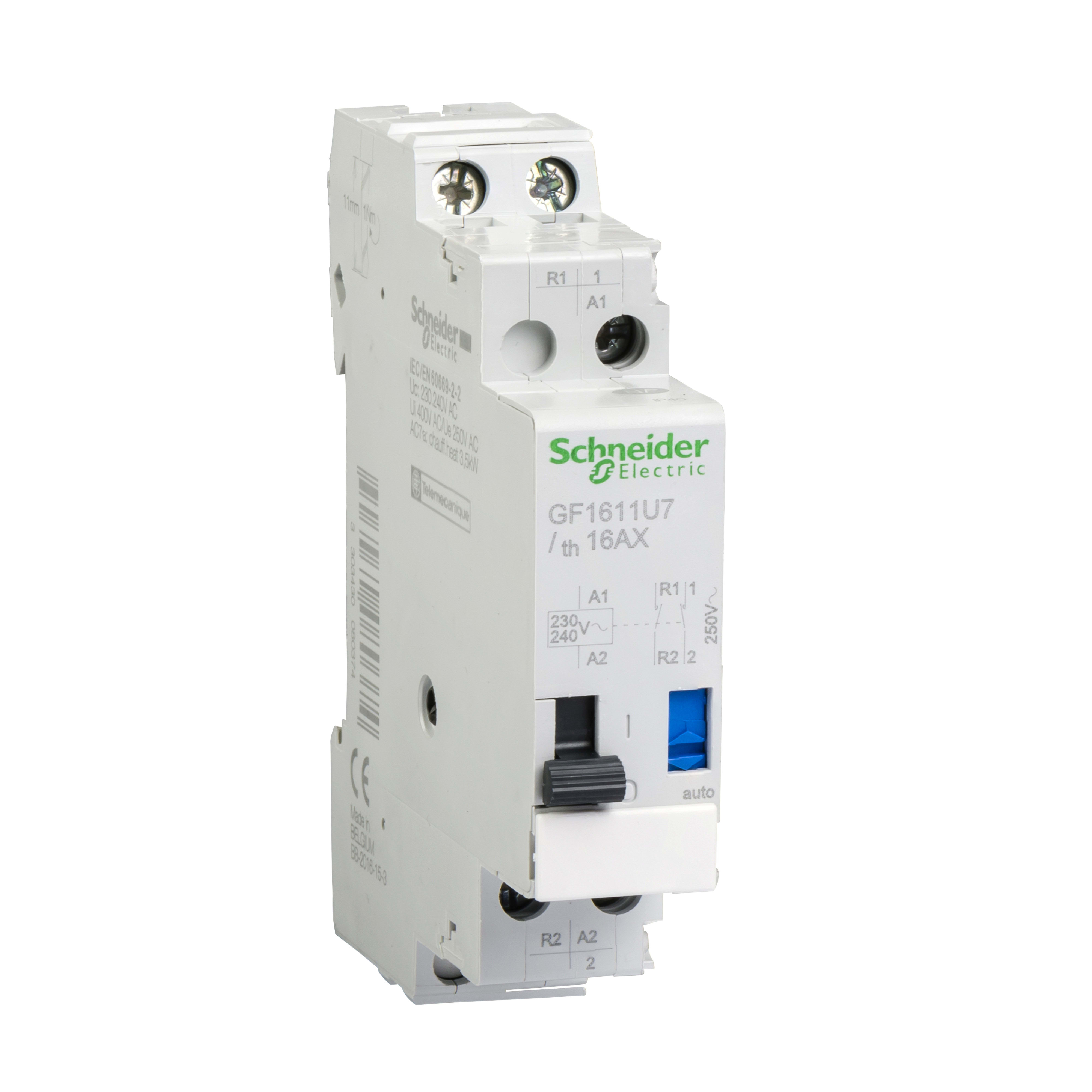 SCHNEIDER ELECTRIC - Relè a impulsi GF16 - Bobina 230..240 V 50/60 Hz - 1 NO + 1NC 16 A