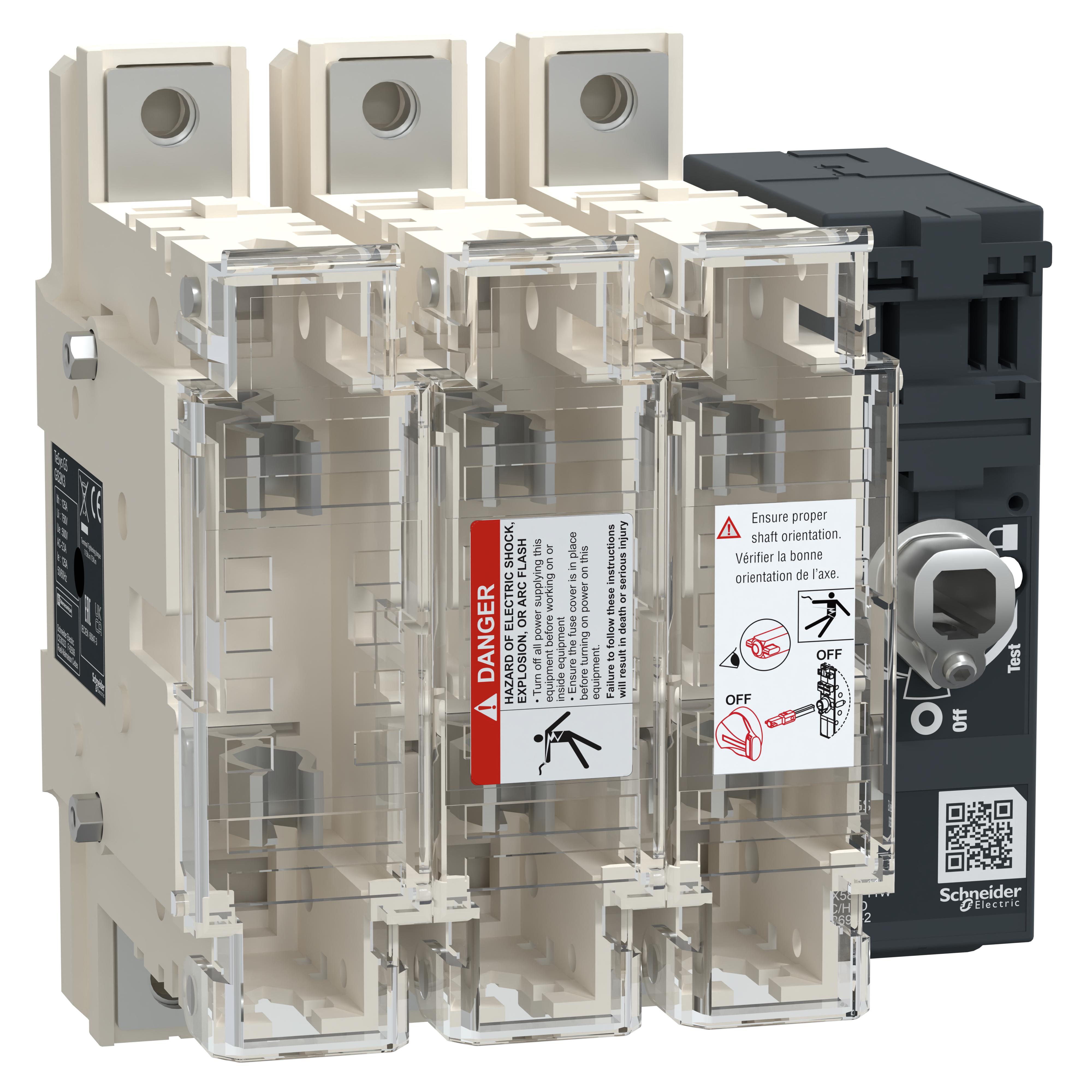 SCHNEIDER ELECTRIC - Interruttore Sezionatore con fusibile, TeSys, GS2K, 3 poli - 125A - DIN 22 x 58 mm