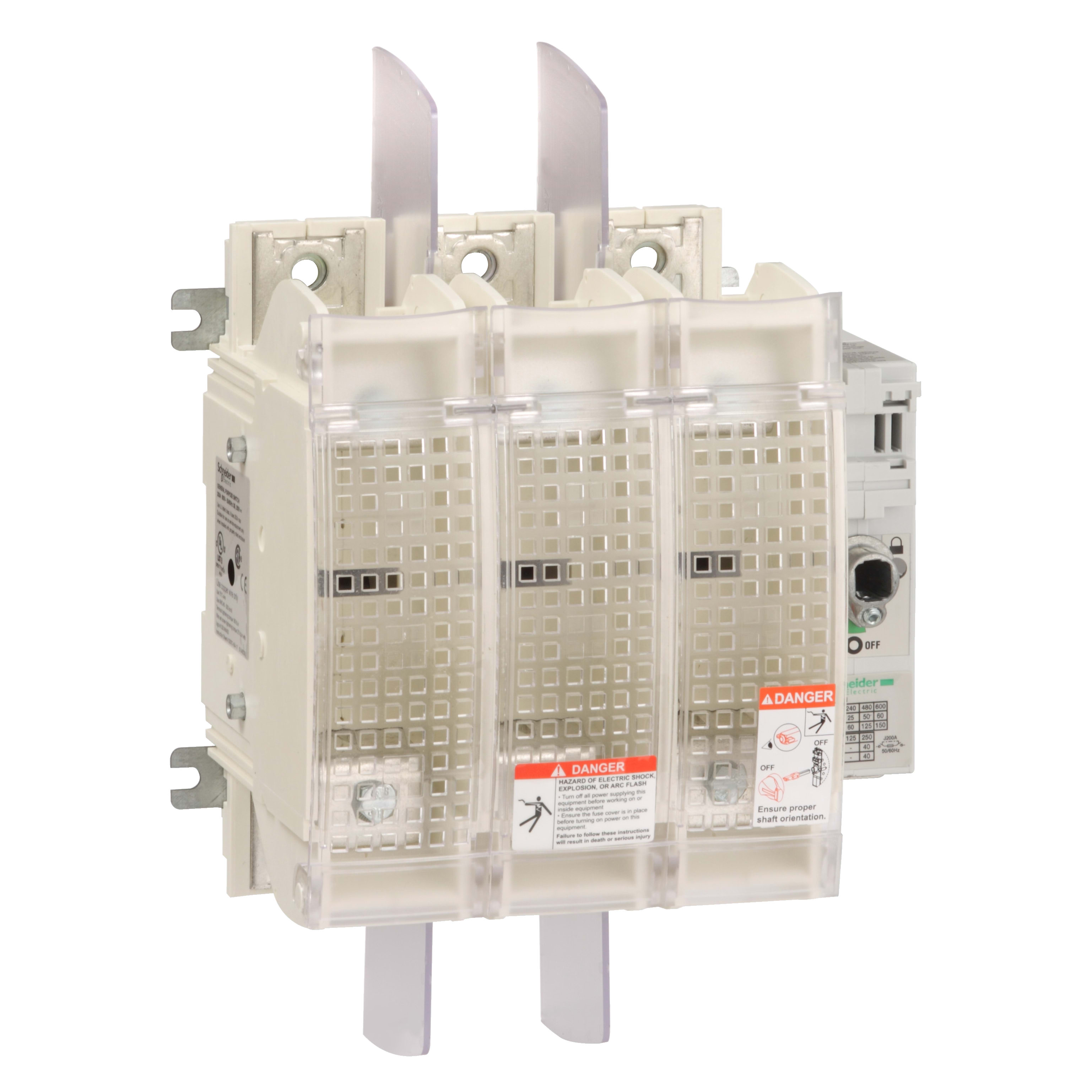 SCHNEIDER ELECTRIC - Interruttore Sezionatore con fusibile, TeSys, GS, 3P - UL 200 A - dimensione fusibile J