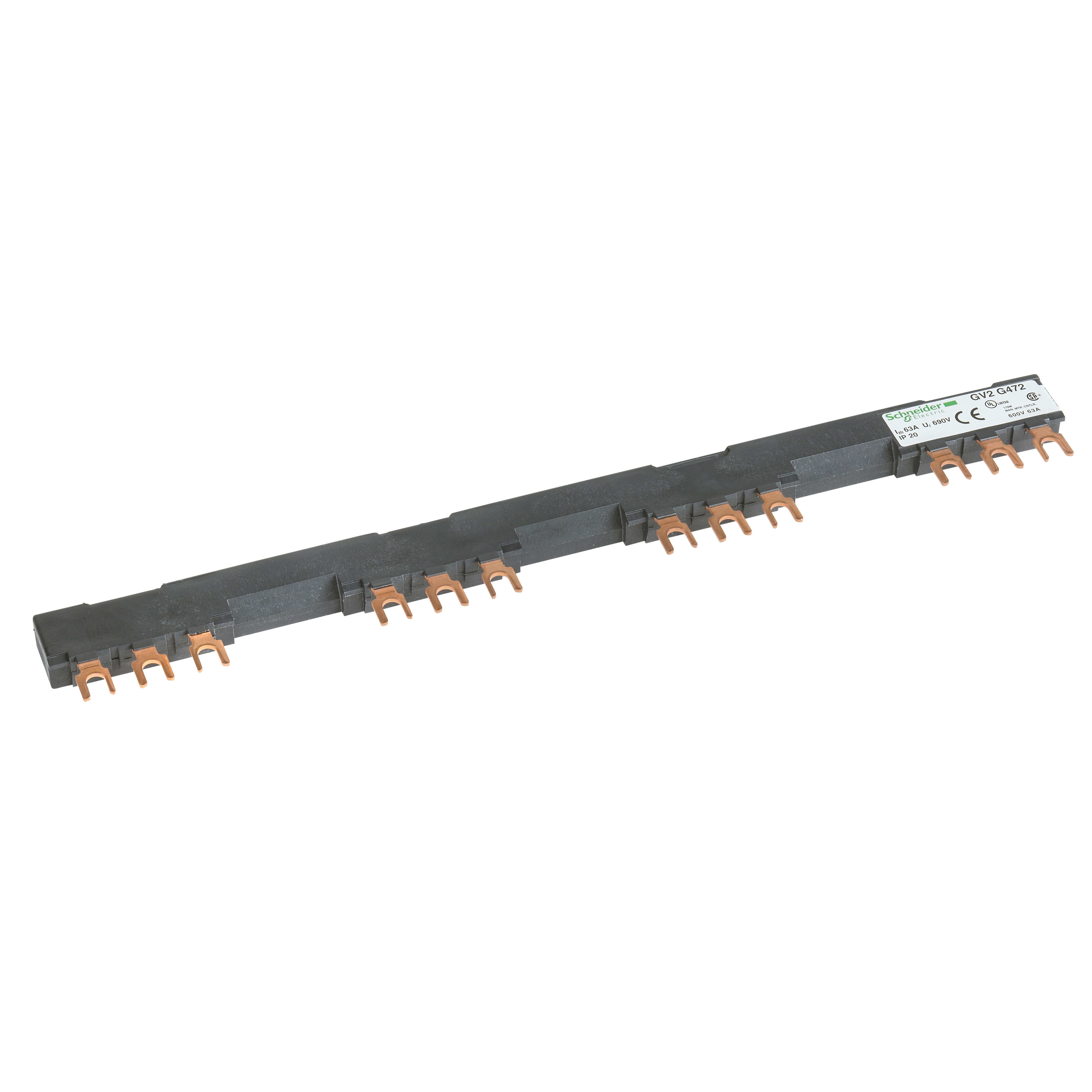 SCHNEIDER ELECTRIC - Sbarra a 3 poli - 63 A - 4 derivazioni - Passo 72 mm