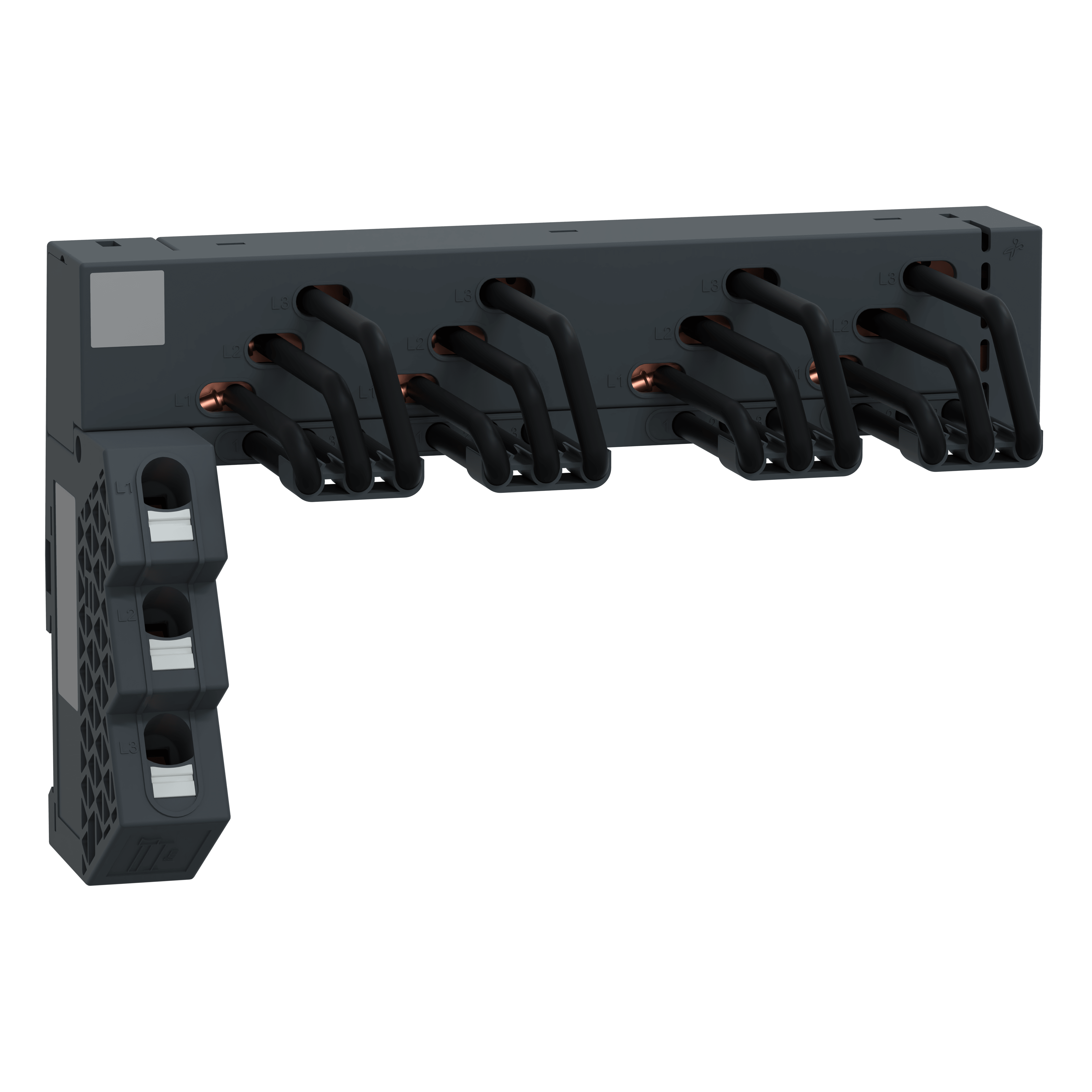 SCHNEIDER ELECTRIC - Linergy FT, barra collettrice a pettine, 63 A, 4 derivazioni, per GV2ME SNAP IN