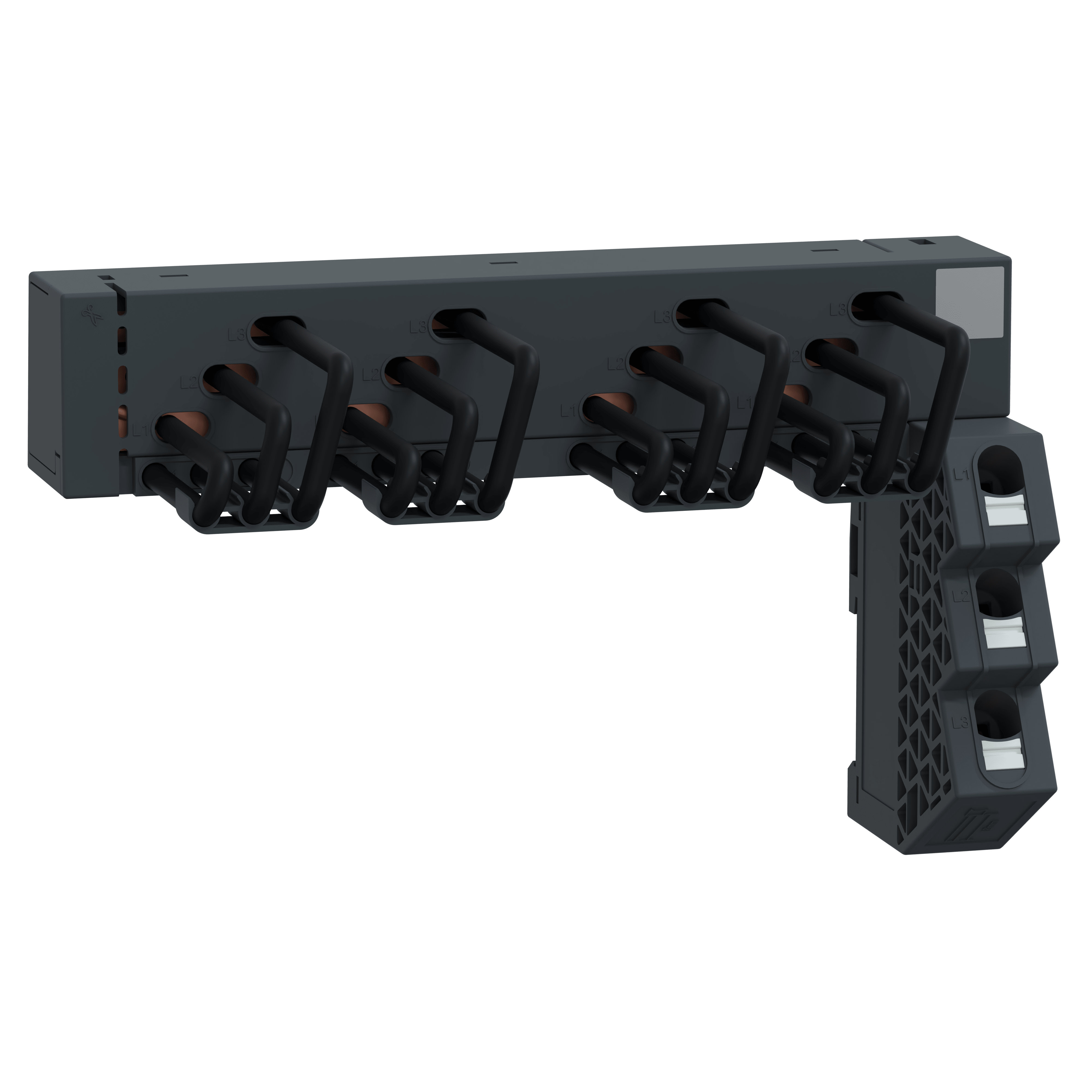 SCHNEIDER ELECTRIC - Linergy FT, barra collettrice a pettine, 63 A, 4 derivazioni, passo 45 mm, per GV2ME SNAP IN