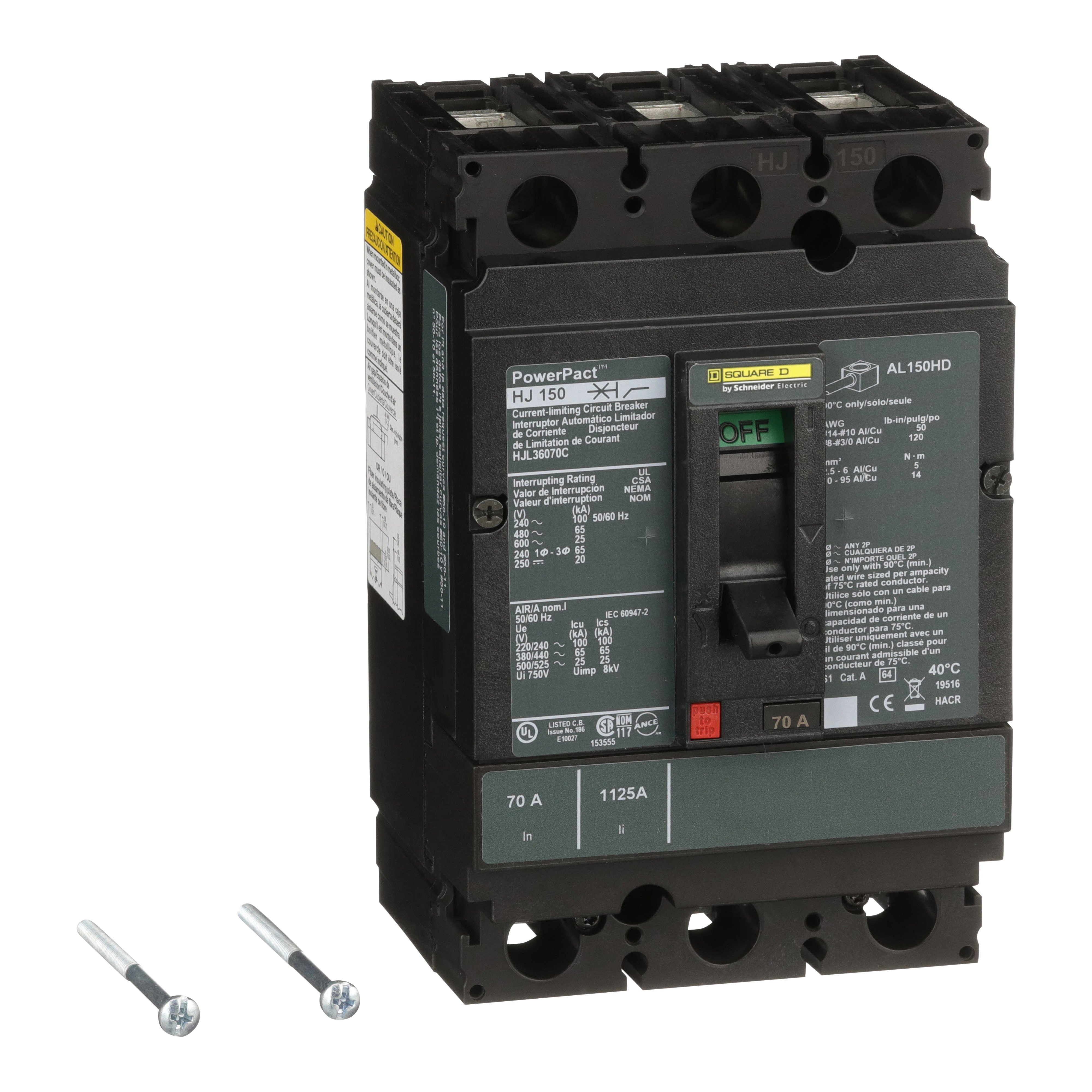 SCHNEIDER ELECTRIC - Interruttore scatolato 600 V 70 A