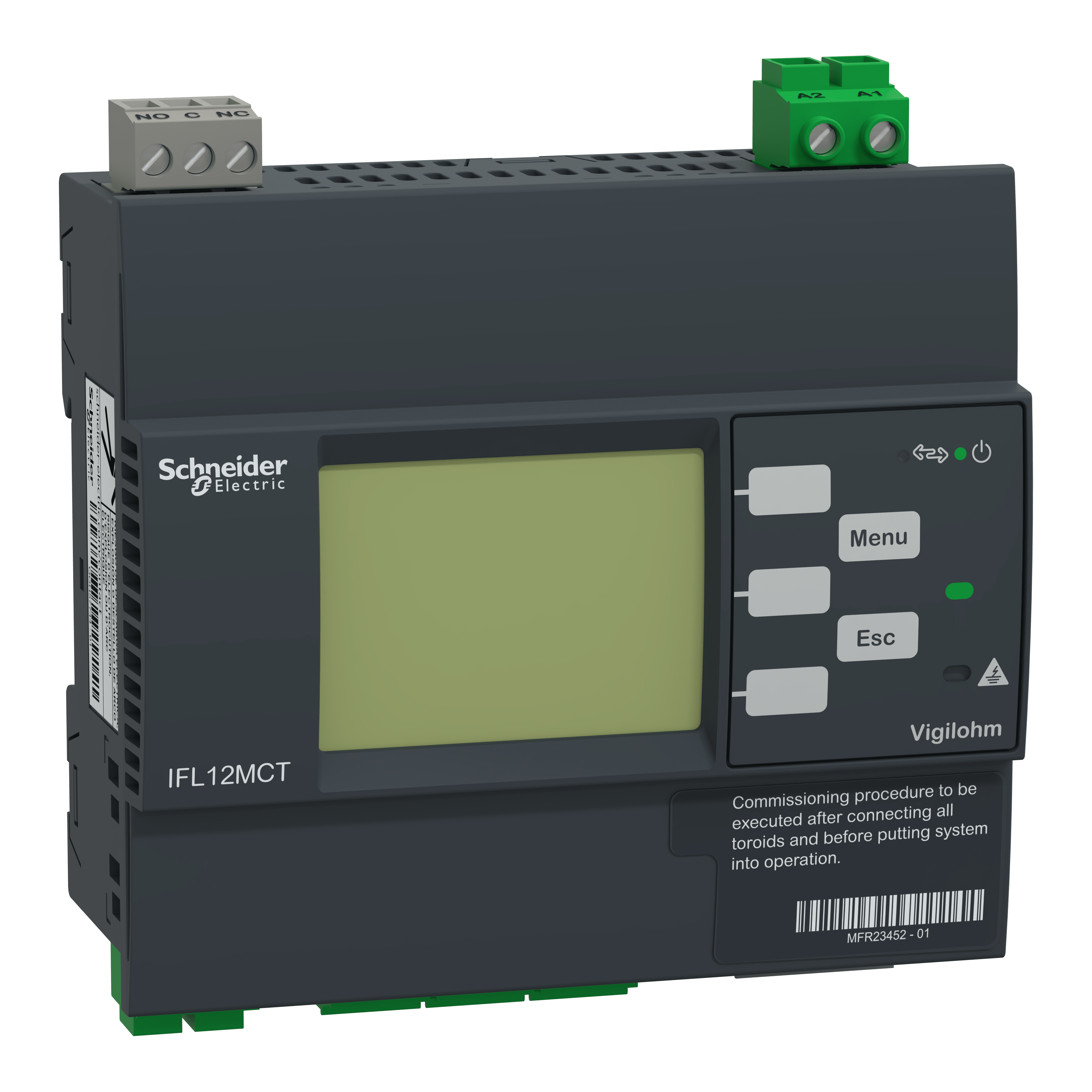 SCHNEIDER ELECTRIC - Localizzatore di Guasti, PowerLogic, IFL12MCT, monitoraggio di 12 linee feeder AC, DC e ACDC fino a 1000V con adattatore di tensione