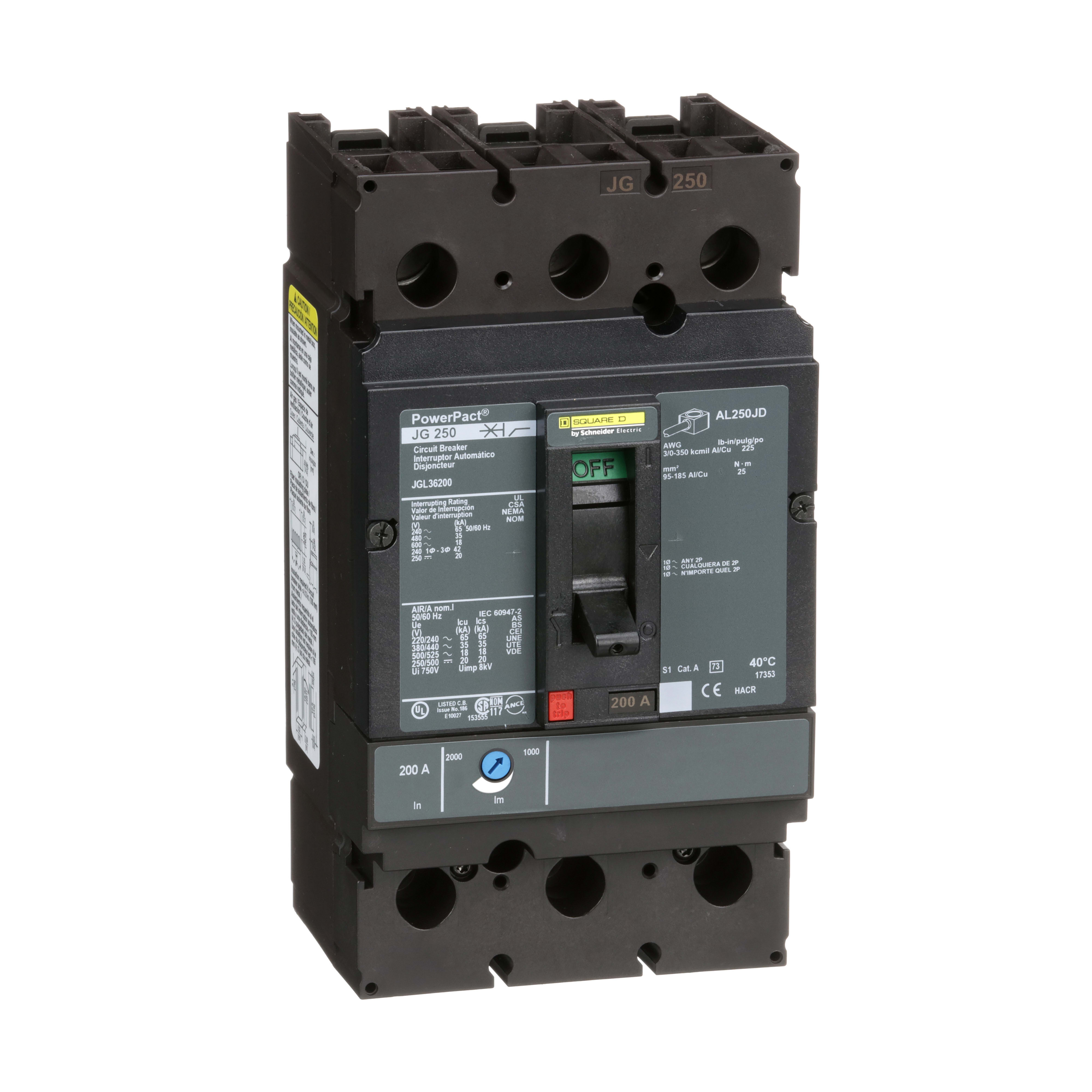 SCHNEIDER ELECTRIC - Interruttore scatolato 600 V 200 A