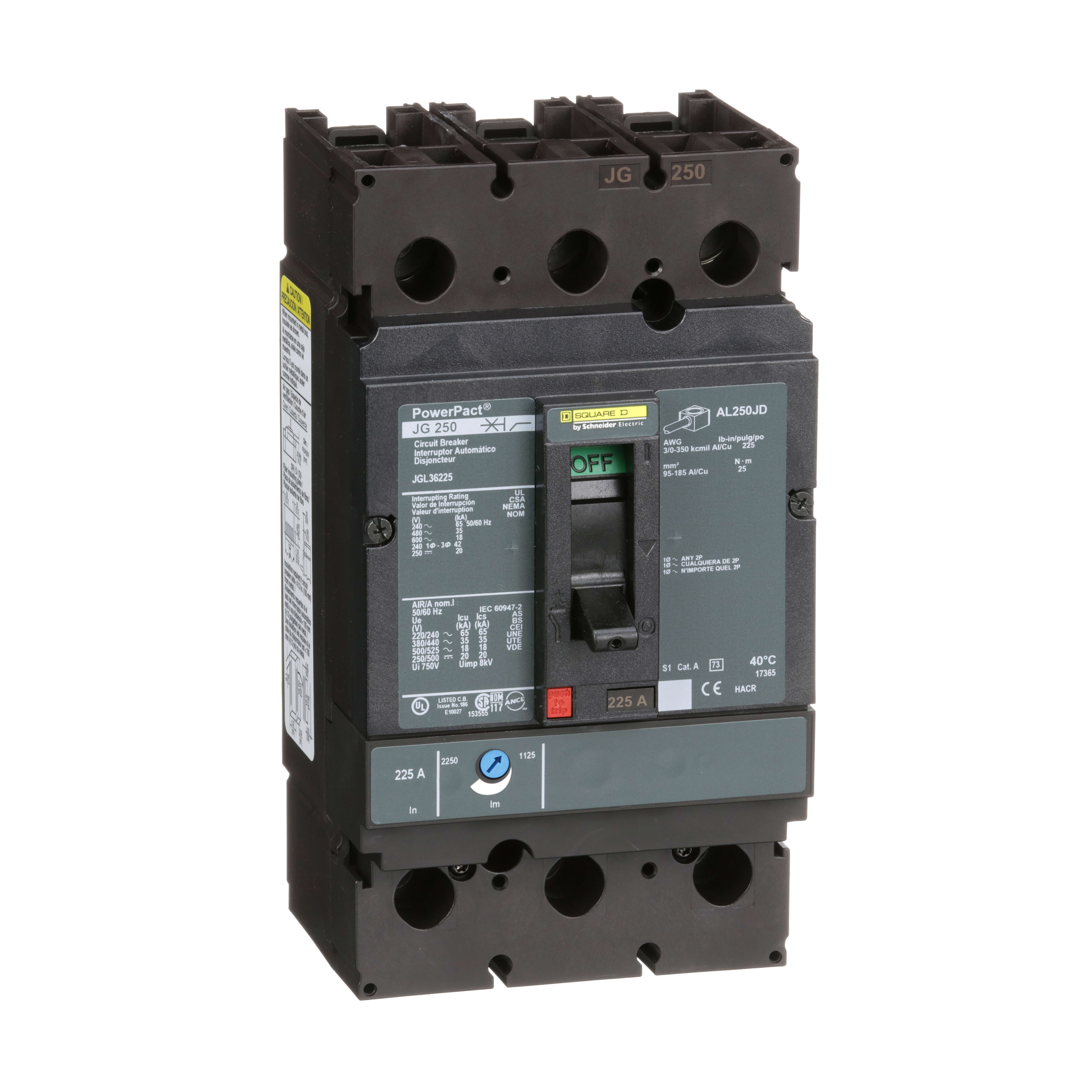 SCHNEIDER ELECTRIC - Interruttore scatolato 600 V 225 A