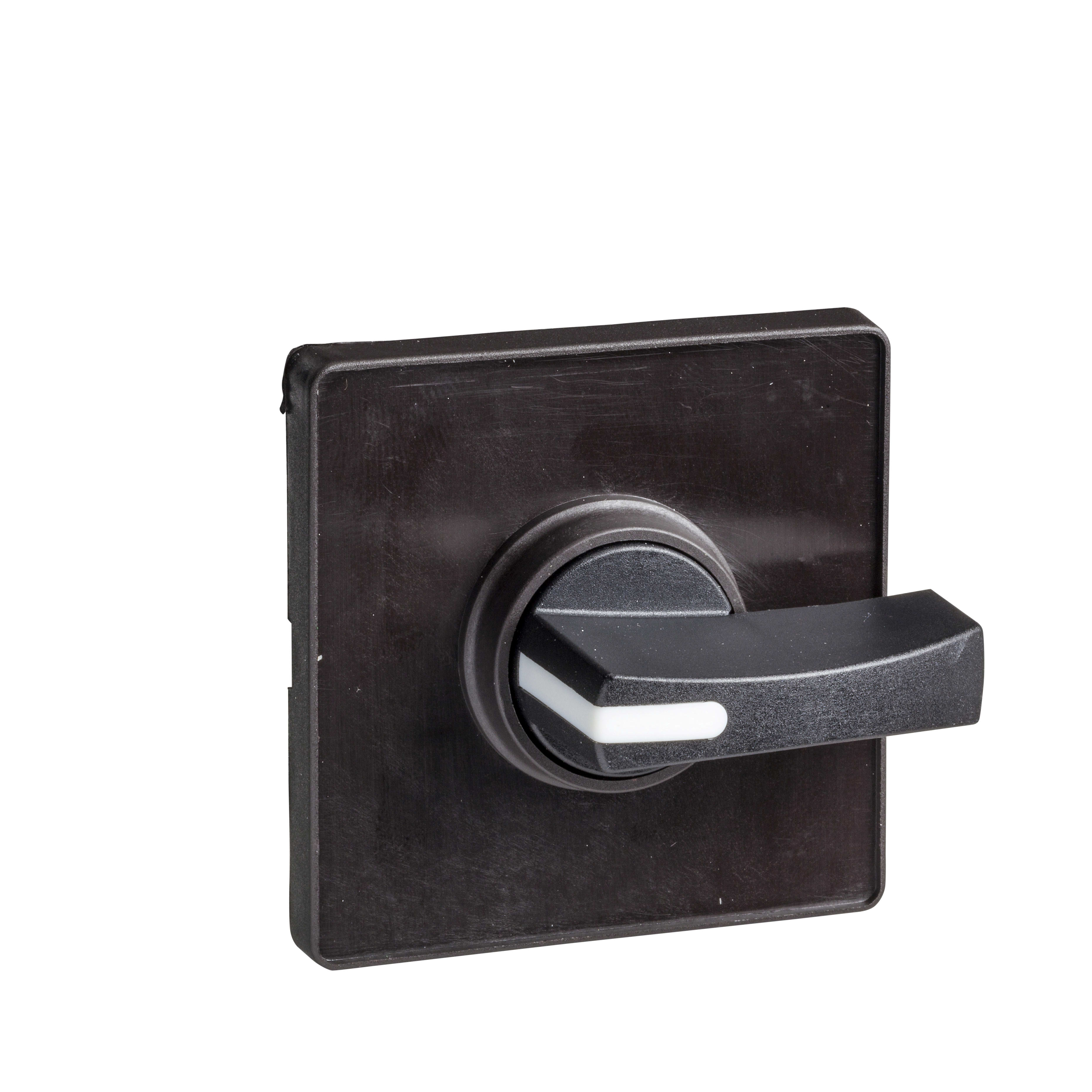 SCHNEIDER ELECTRIC - Testa commutatore 60 x 60mm - Harmony K1, K2, 22mm, plastica, leva nera - etichetta neutra metallizzata da incidere