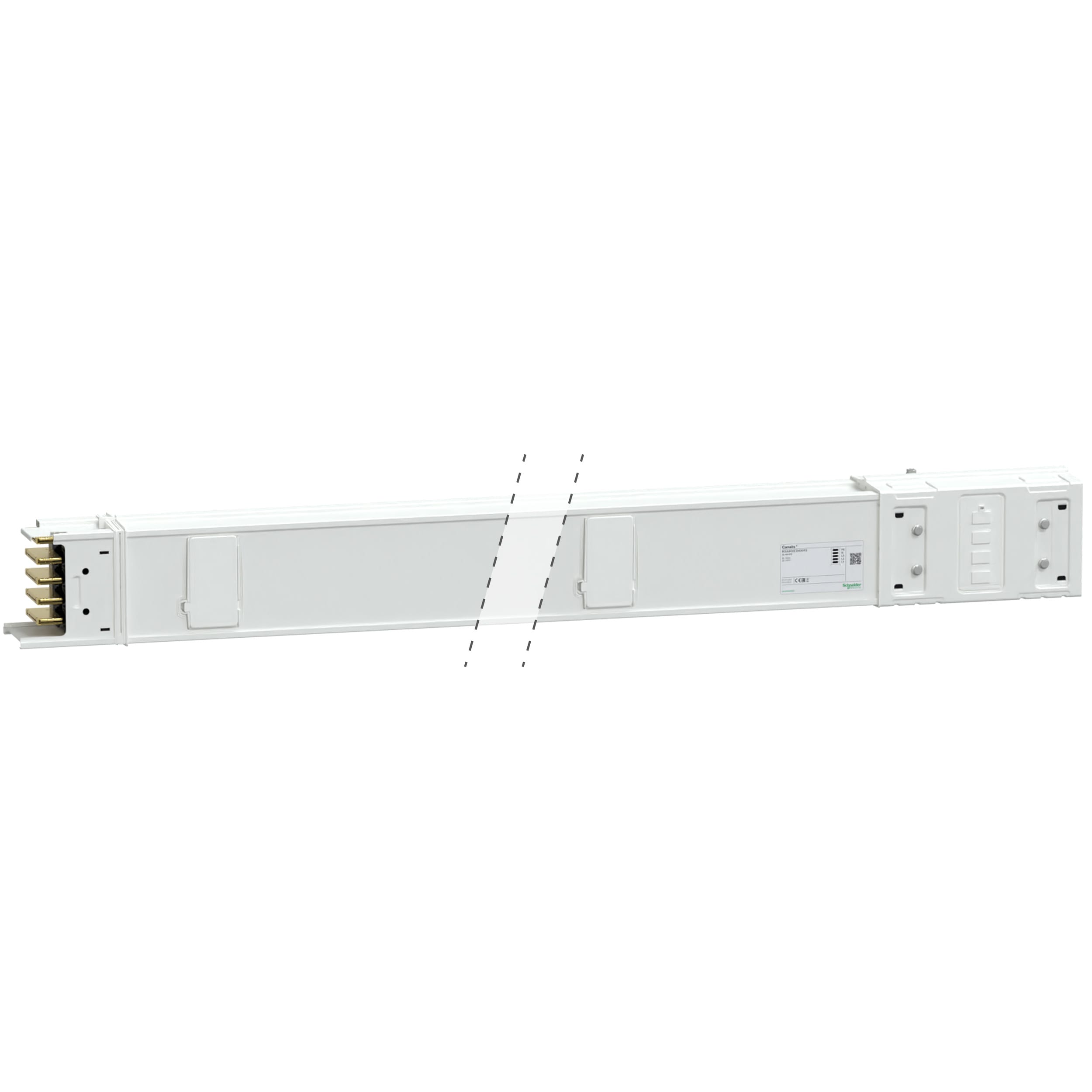 SCHNEIDER ELECTRIC - Elemento di distribuzione orizzontale, Canalis KSA1000, alluminio, 1000A, lunghezza 3m, 7 derivazioni, 3L+N+PE, bianco RAL9001