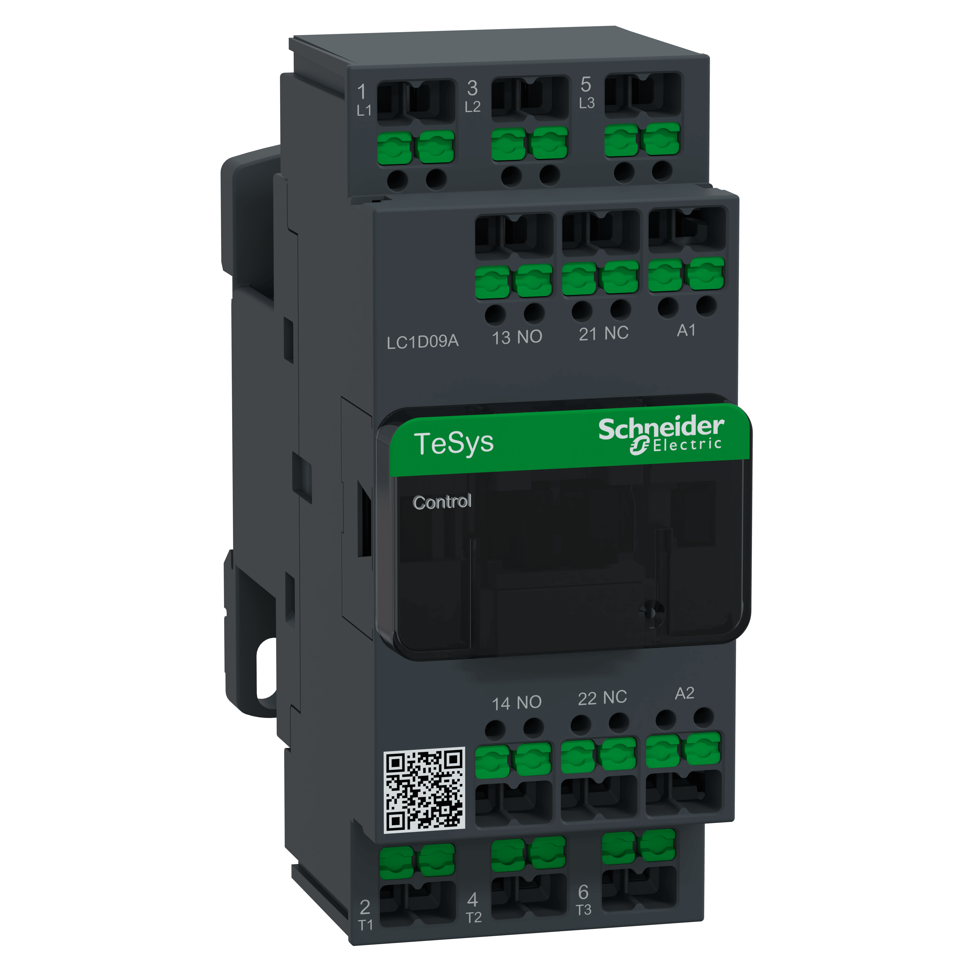SCHNEIDER ELECTRIC - Contattore, TeSys Deca, 3P(3NO), AC-3/3e, <=440 V, 9 A, bobina 200 V CA 50/60 Hz, terminali SNAP IN
