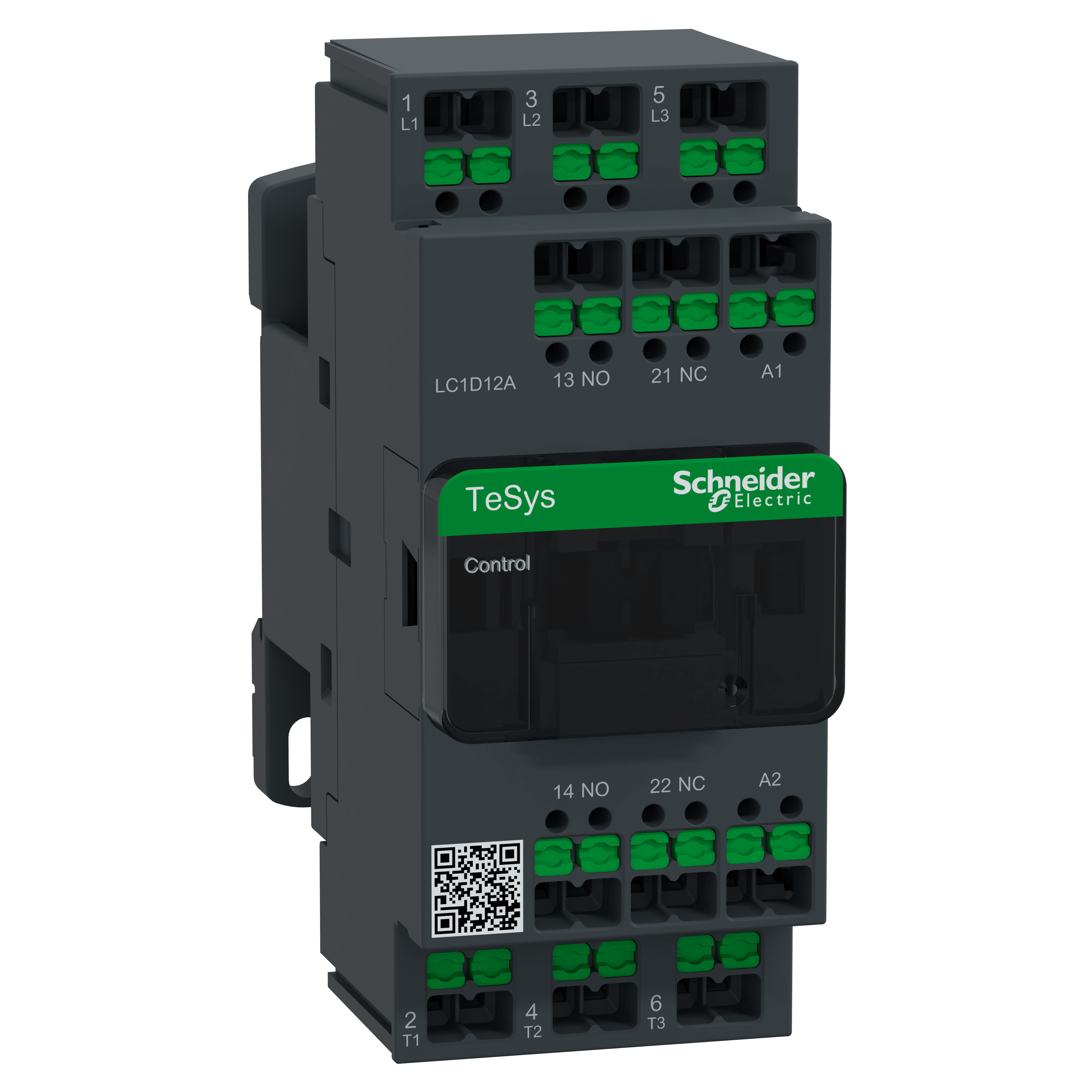 SCHNEIDER ELECTRIC - Contattore, Tesys Deca, 3P(3NO), CA-3/3e, <=440 V, 12 A, bobina 48 V CA 50/60 Hz, terminali SNAP IN