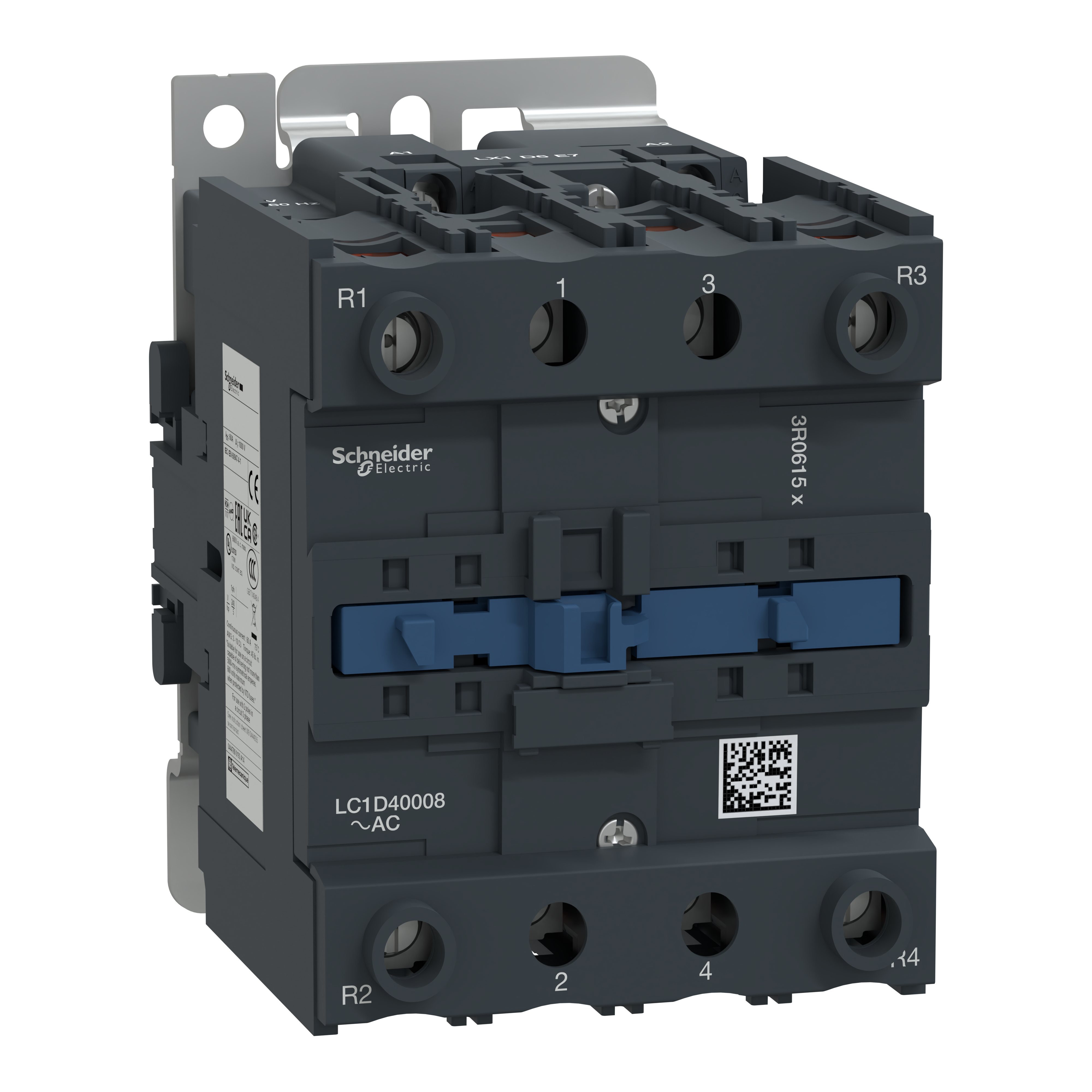 SCHNEIDER ELECTRIC - Contattore TeSys D - 4P (2 NA + 2 NC) - AC1 - <= 440 V 60 A - 42 Vca 50/60 Hz