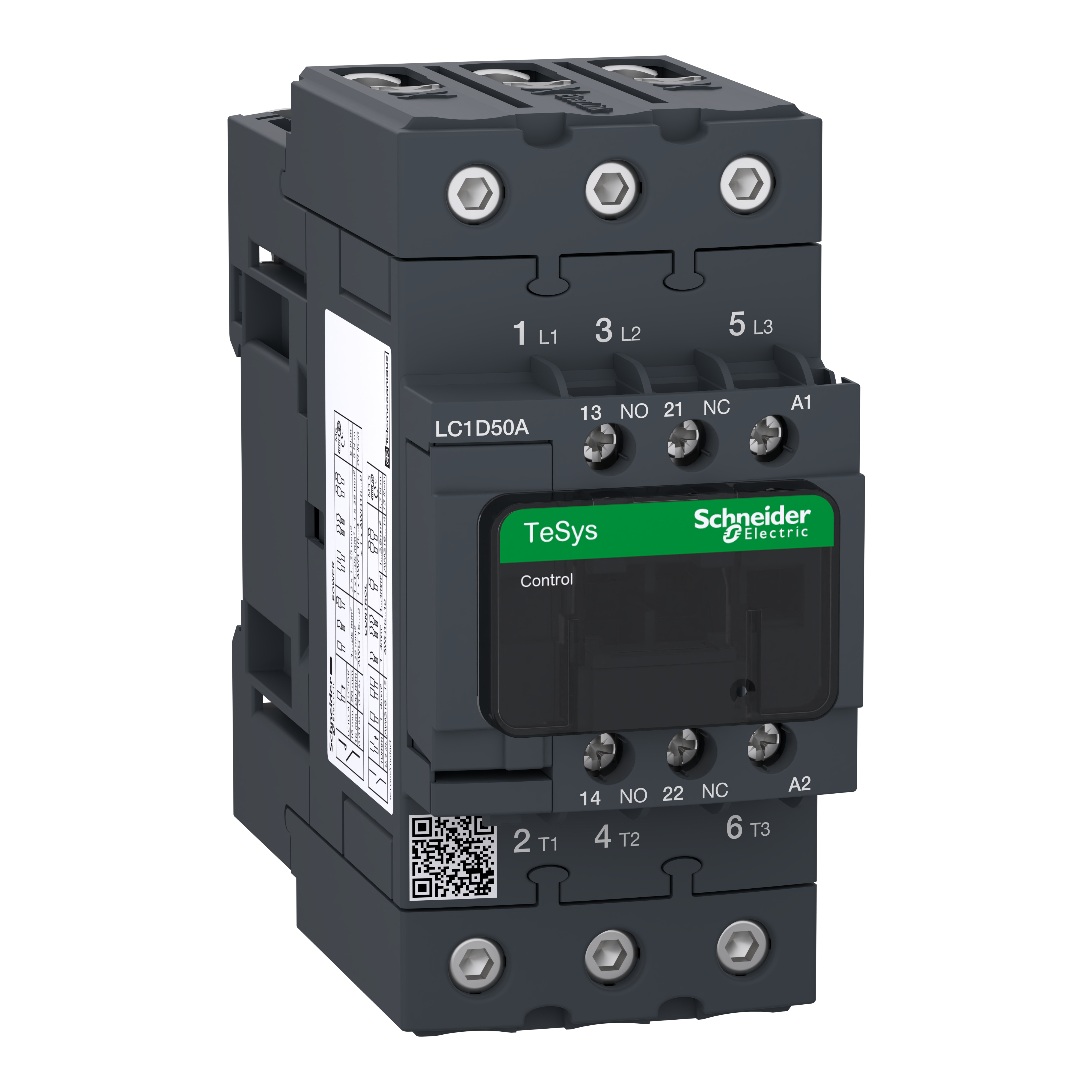 SCHNEIDER ELECTRIC - Contattore TeSys LC1D - 3 poli - AC3 440V 50 A - 208 V AC