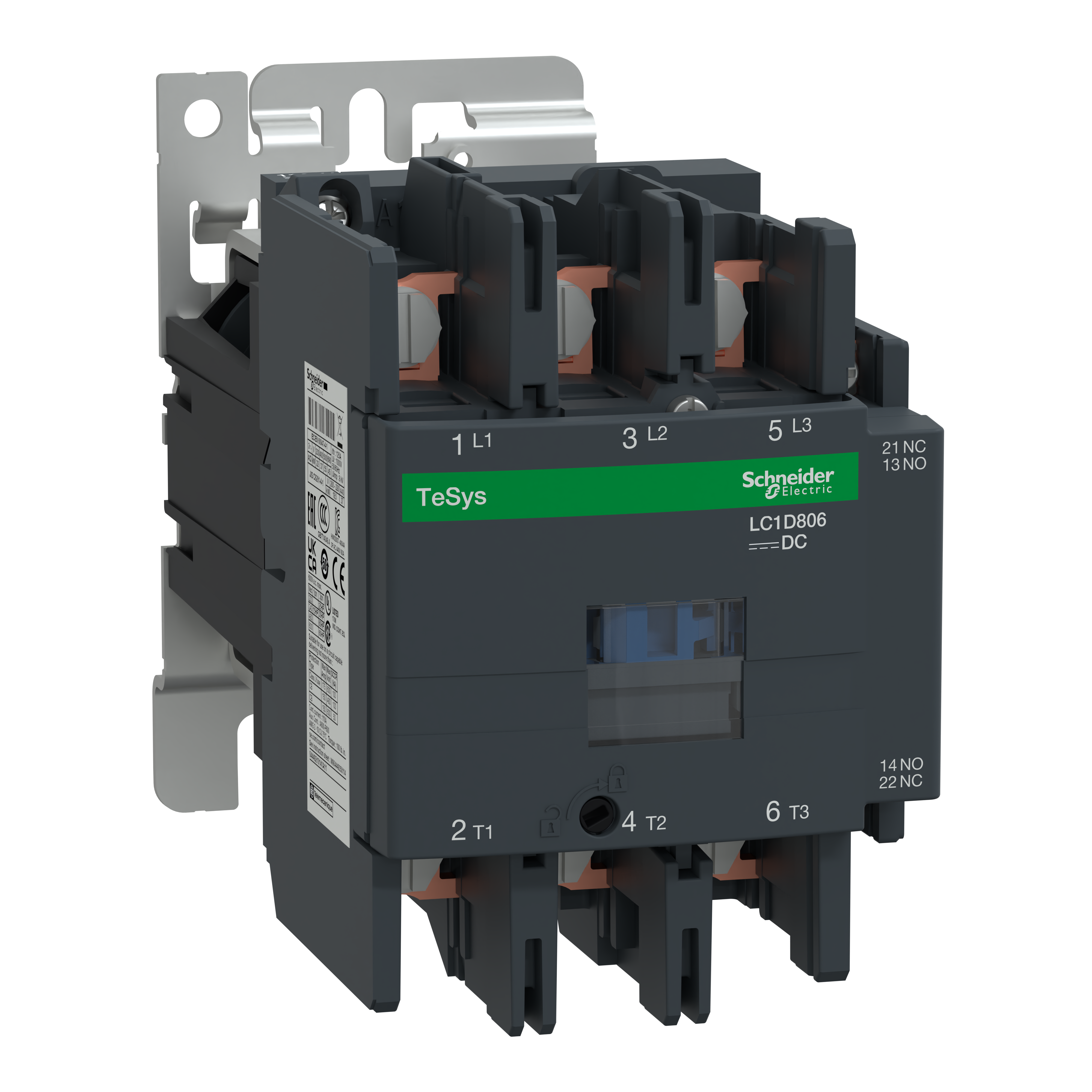 SCHNEIDER ELECTRIC - Contattore TeSys D - 3P (3 NA) - AC3 - <= 440 V 80 A - ampio range 110 Vcc