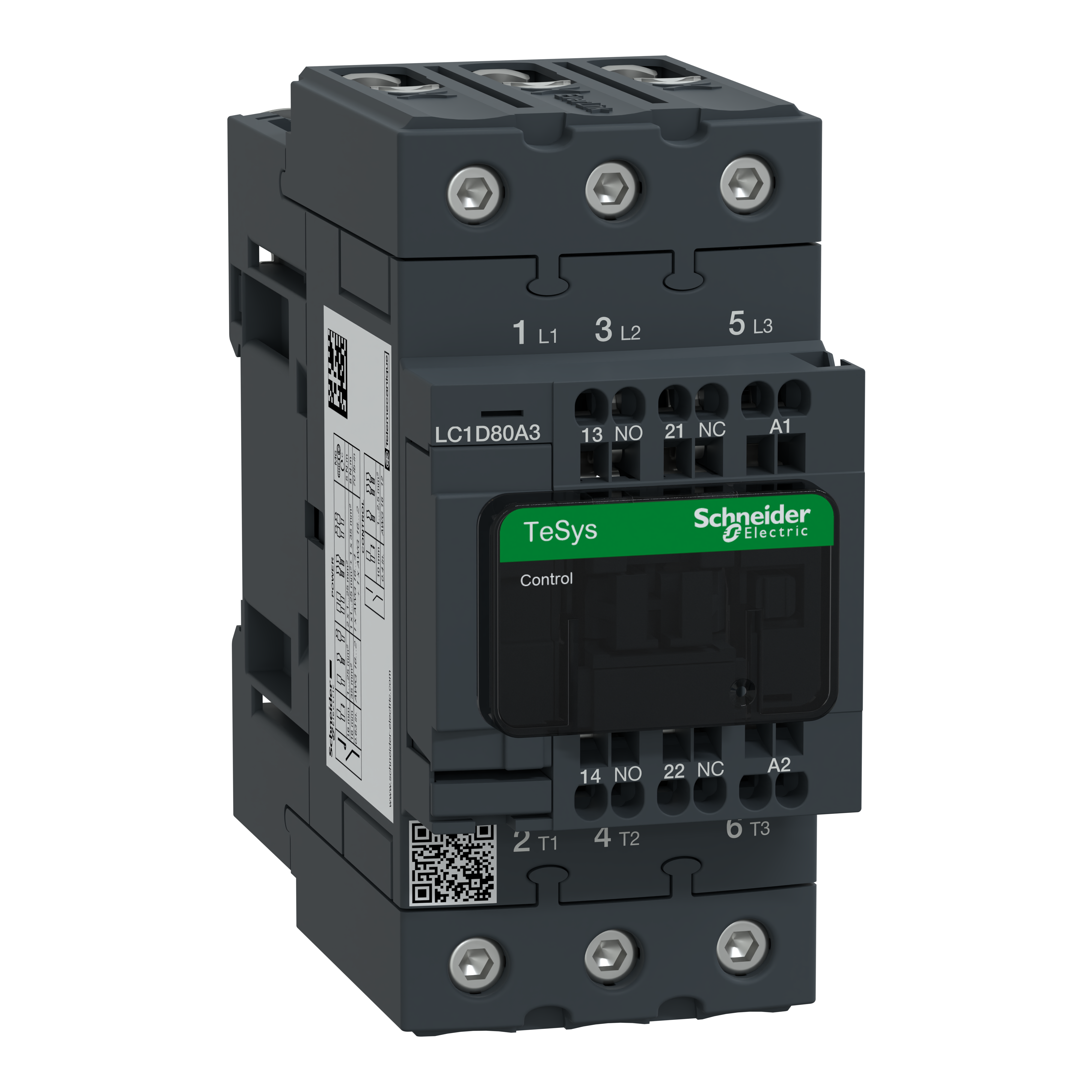 SCHNEIDER ELECTRIC - Contattore, TeSys Deca, 3P(3 NO), AC-3/AC-3e, <=440V, 66A, bobina 48V AC 50/60Hz connessioni EverLink+molla