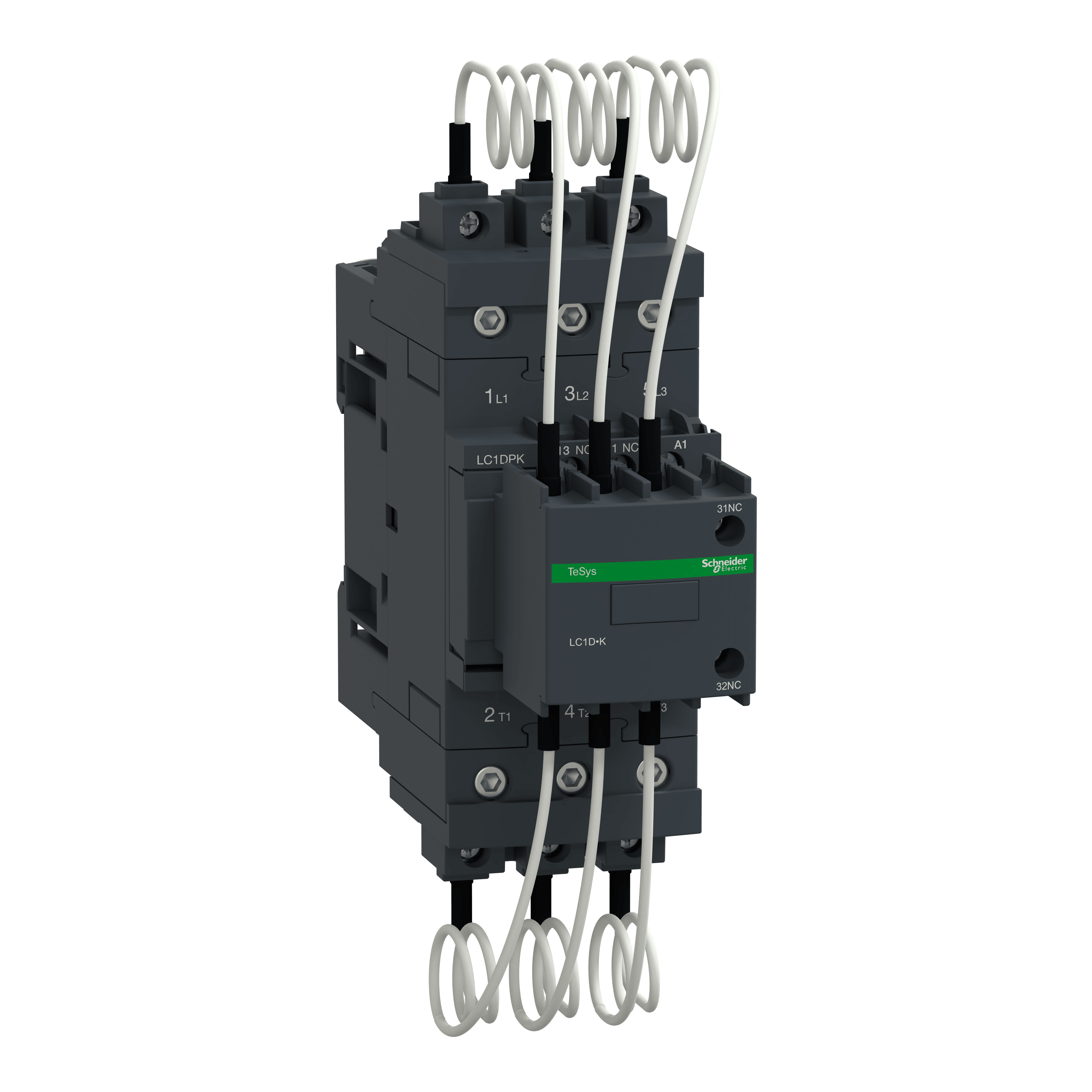 SCHNEIDER ELECTRIC - Contattore per condensatori, TeSys Deca, 30kVAR a 400/415V 50Hz,bobina  220V AC 50/60Hz, connessioni viti EverLink BTR