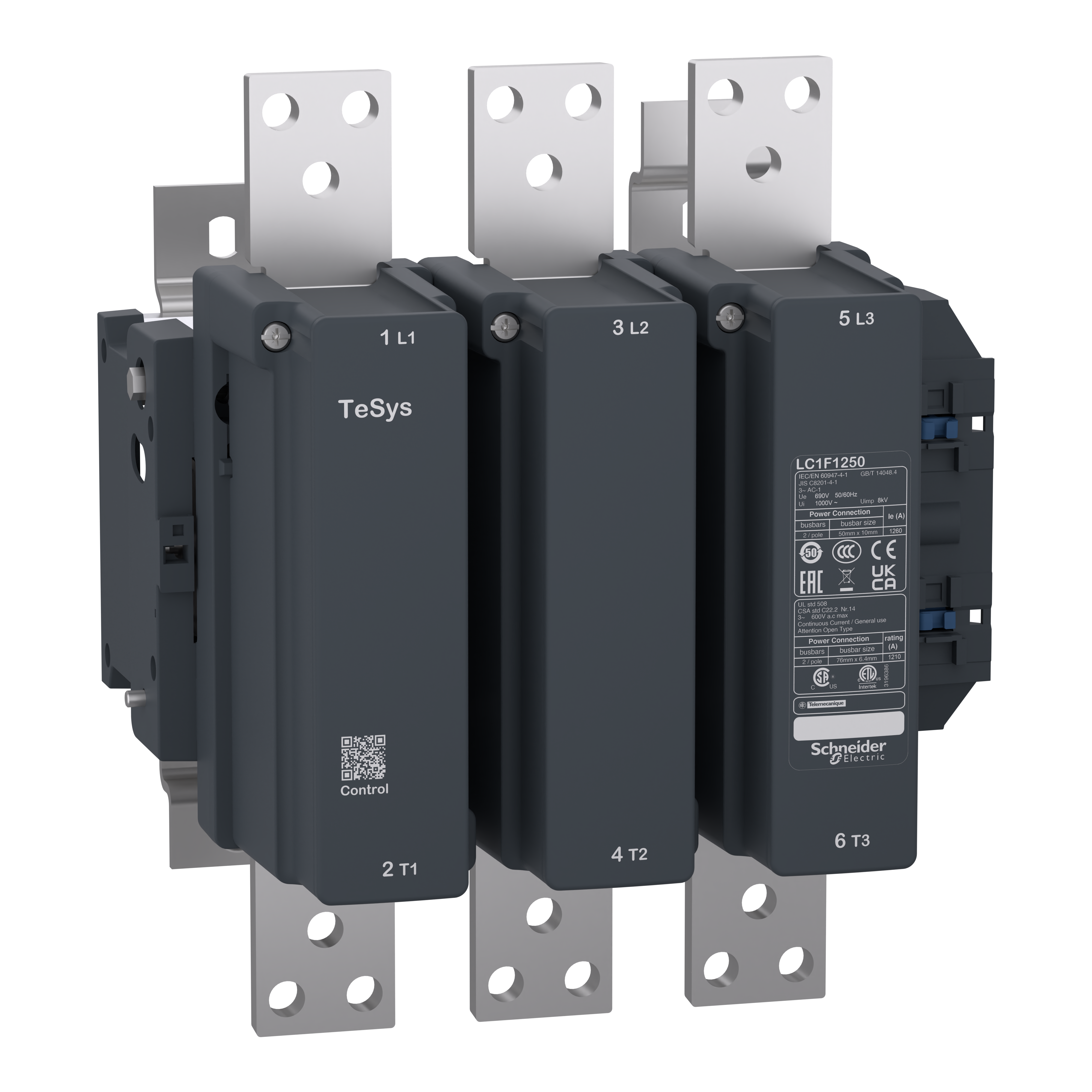 SCHNEIDER ELECTRIC - Contattore TeSys F - 3P (3 NA) - AC1 - <= 440 V 1260 A - 110 Vcc