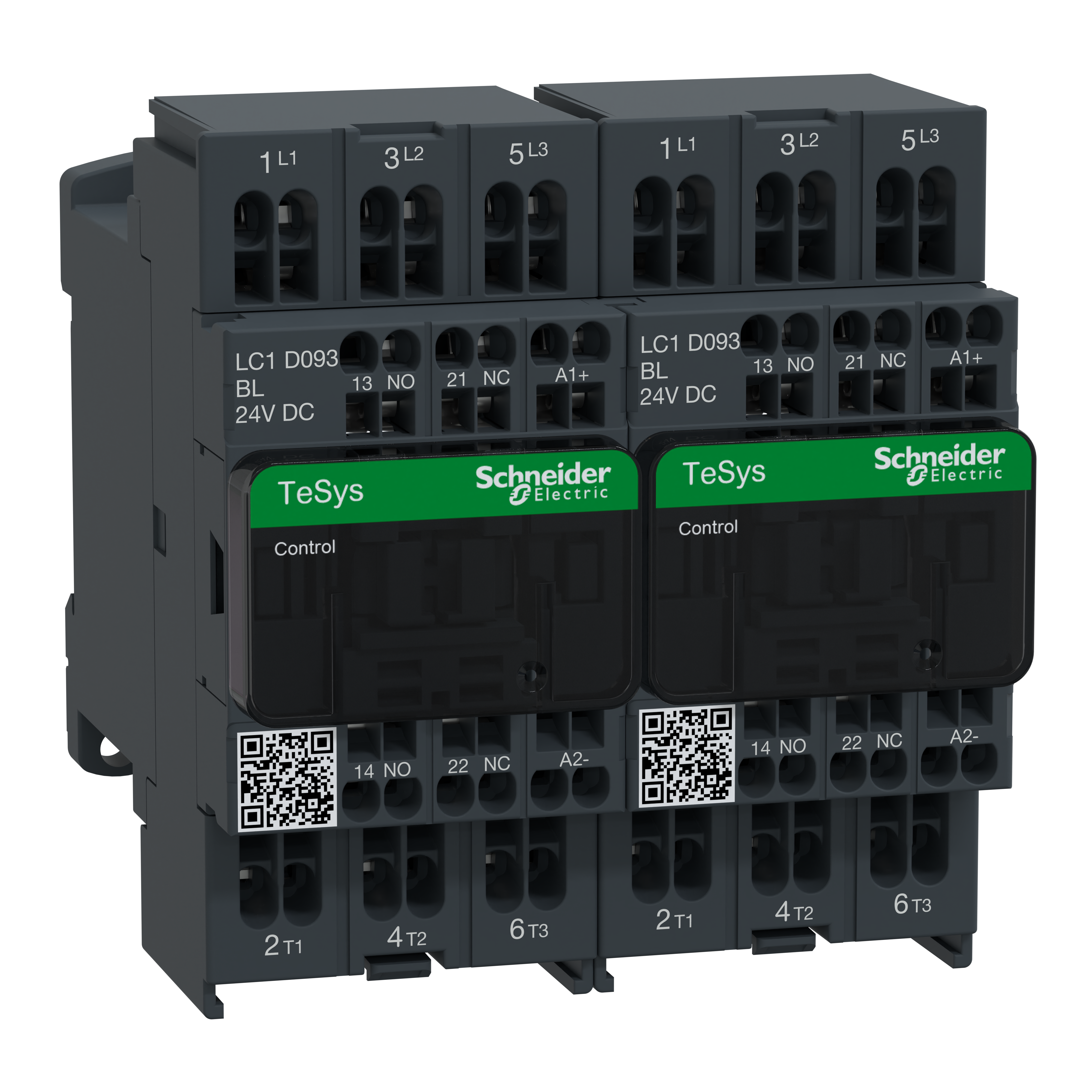 SCHNEIDER ELECTRIC - Teleinvertitore TeSys LC2D - 3 poli - AC3 440 V 9 A - 24 V CC