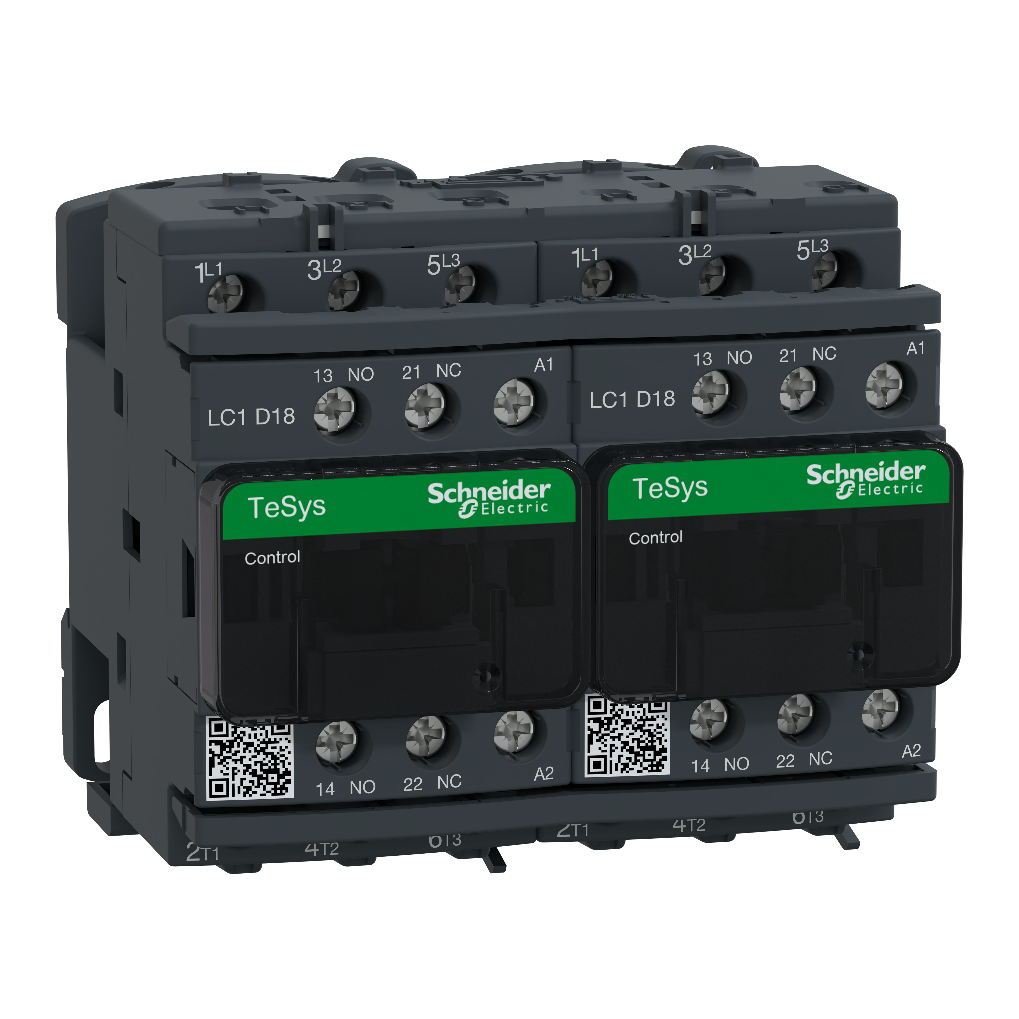 SCHNEIDER ELECTRIC - Teleinvertitore TeSys LC2D - 3 poli - AC3 440 V 18 A - 24 V CA