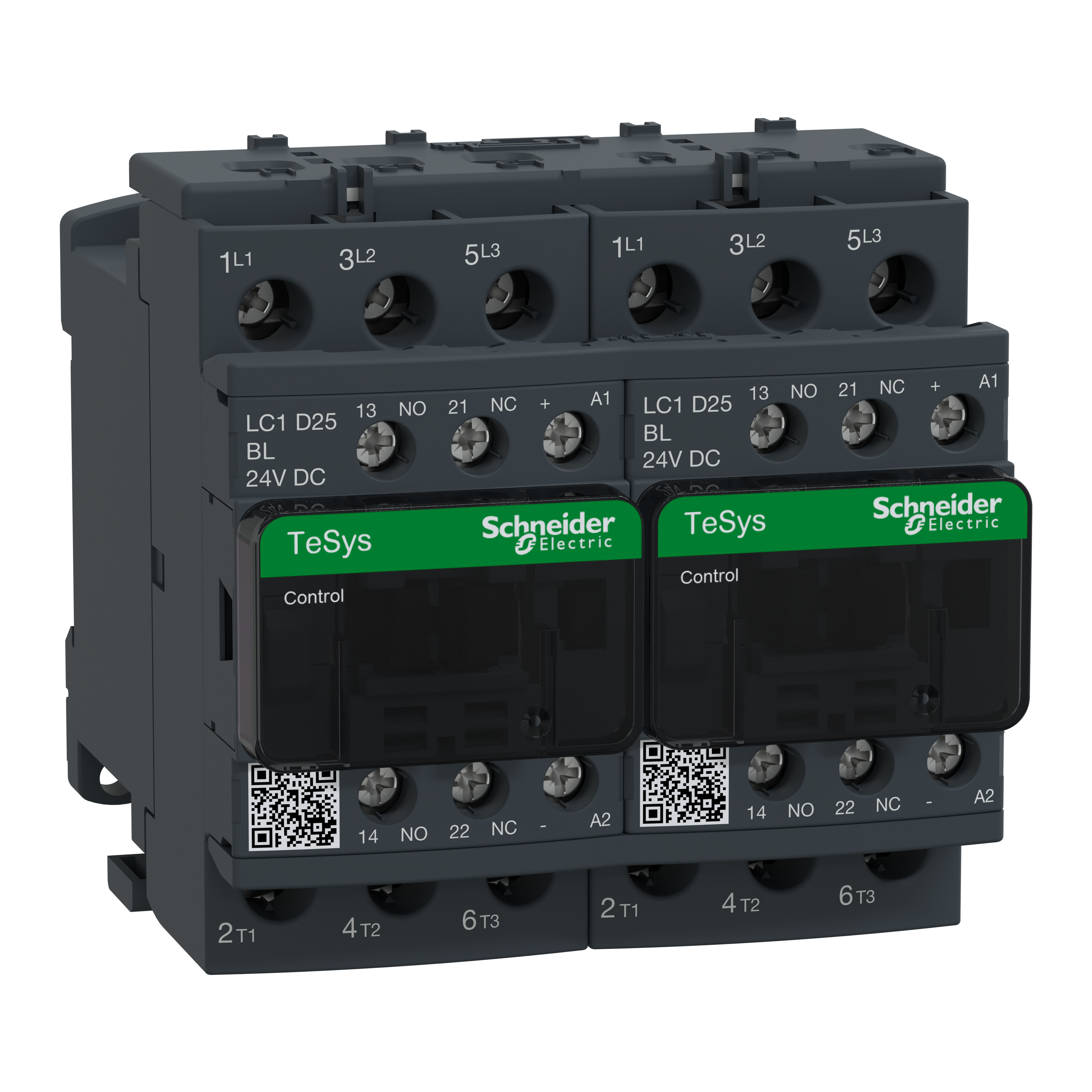 SCHNEIDER ELECTRIC - Teleinvertitore TeSys LC2D - 3 poli - AC3 440 V 25 A - 24 V CC