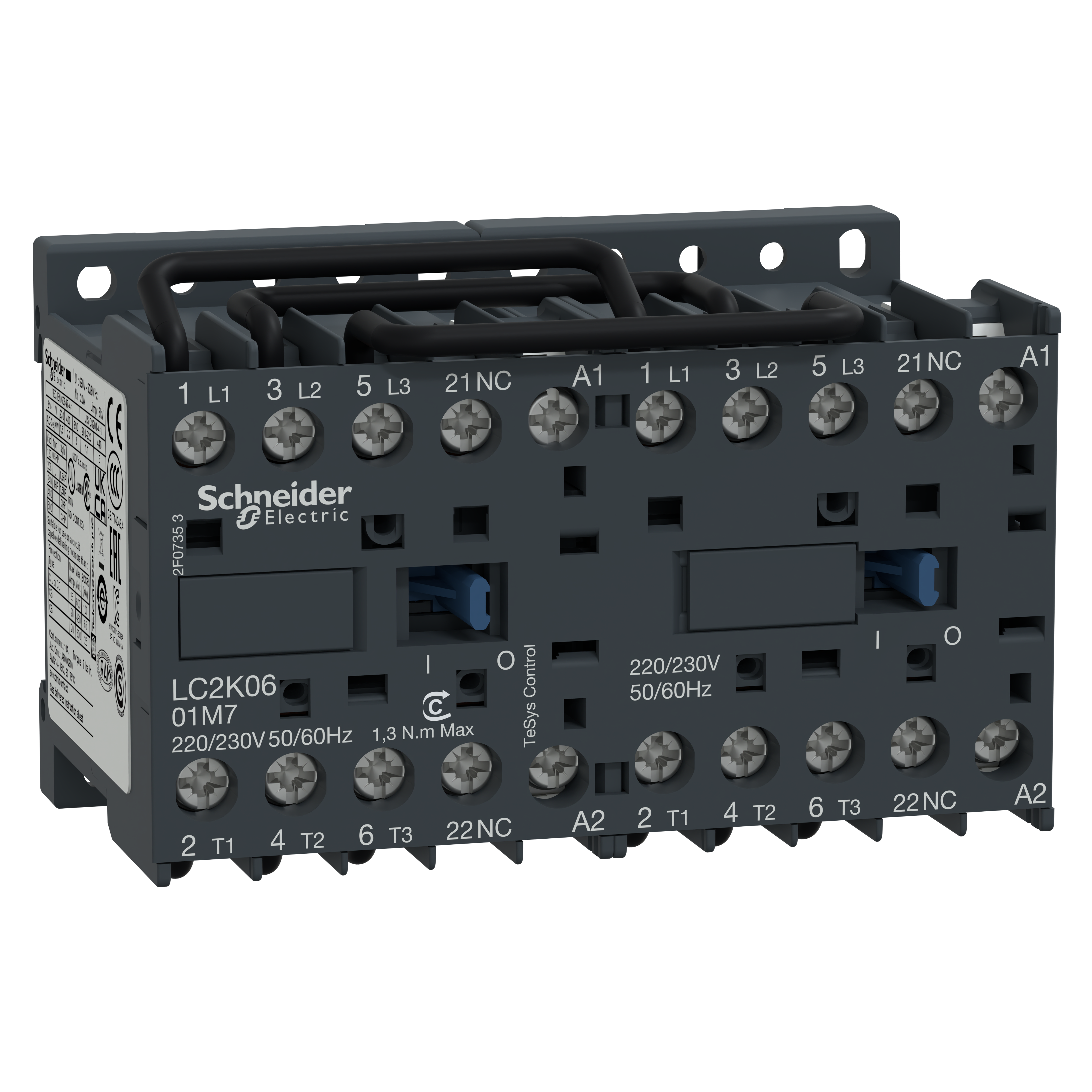 SCHNEIDER ELECTRIC - Teleinvertitore TeSys LC2K - 3 poli - AC3 440V 6 A - 48 V CA